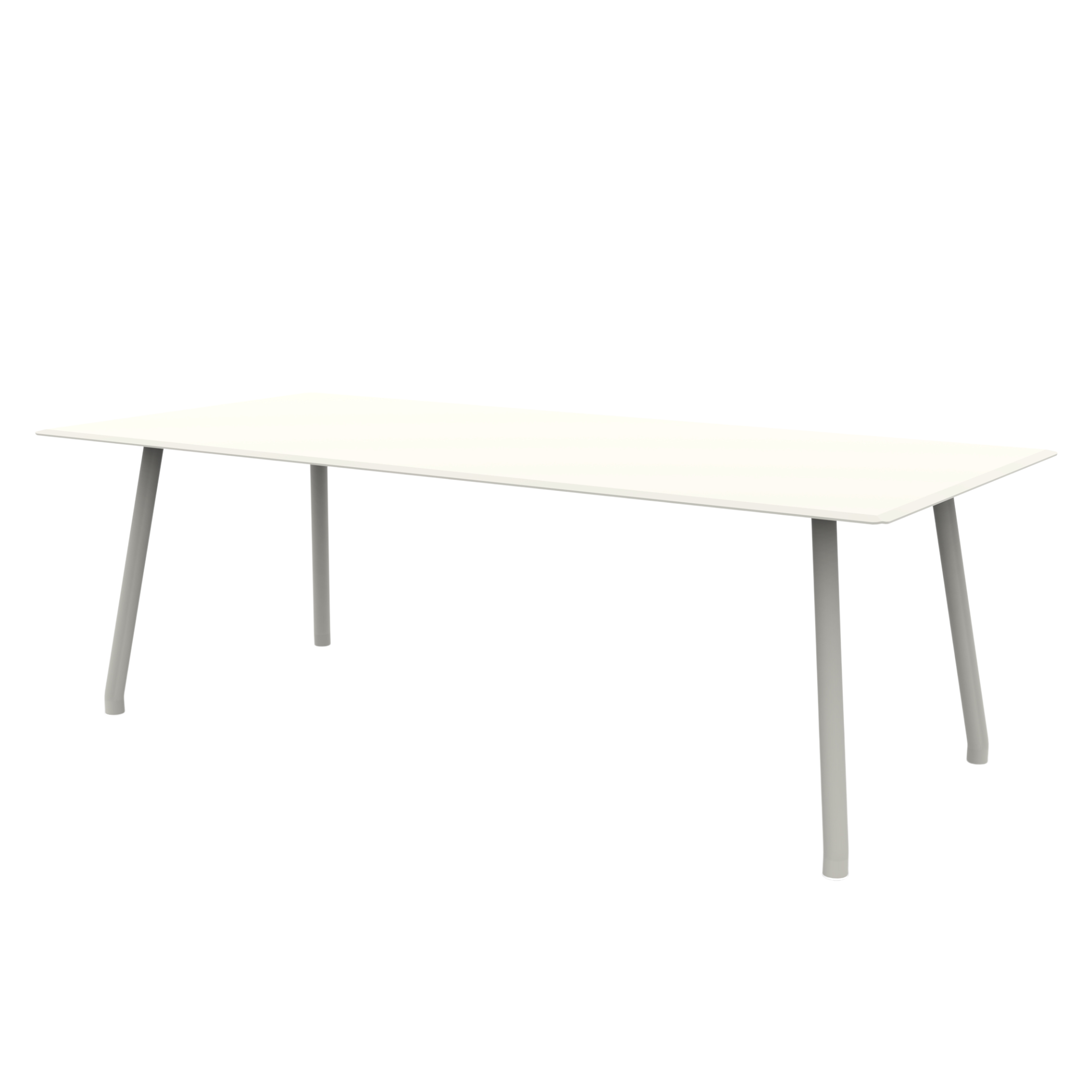 Table ronde en métal galvanisé "Roma" pour jardin démontable 130x130 cm 75h