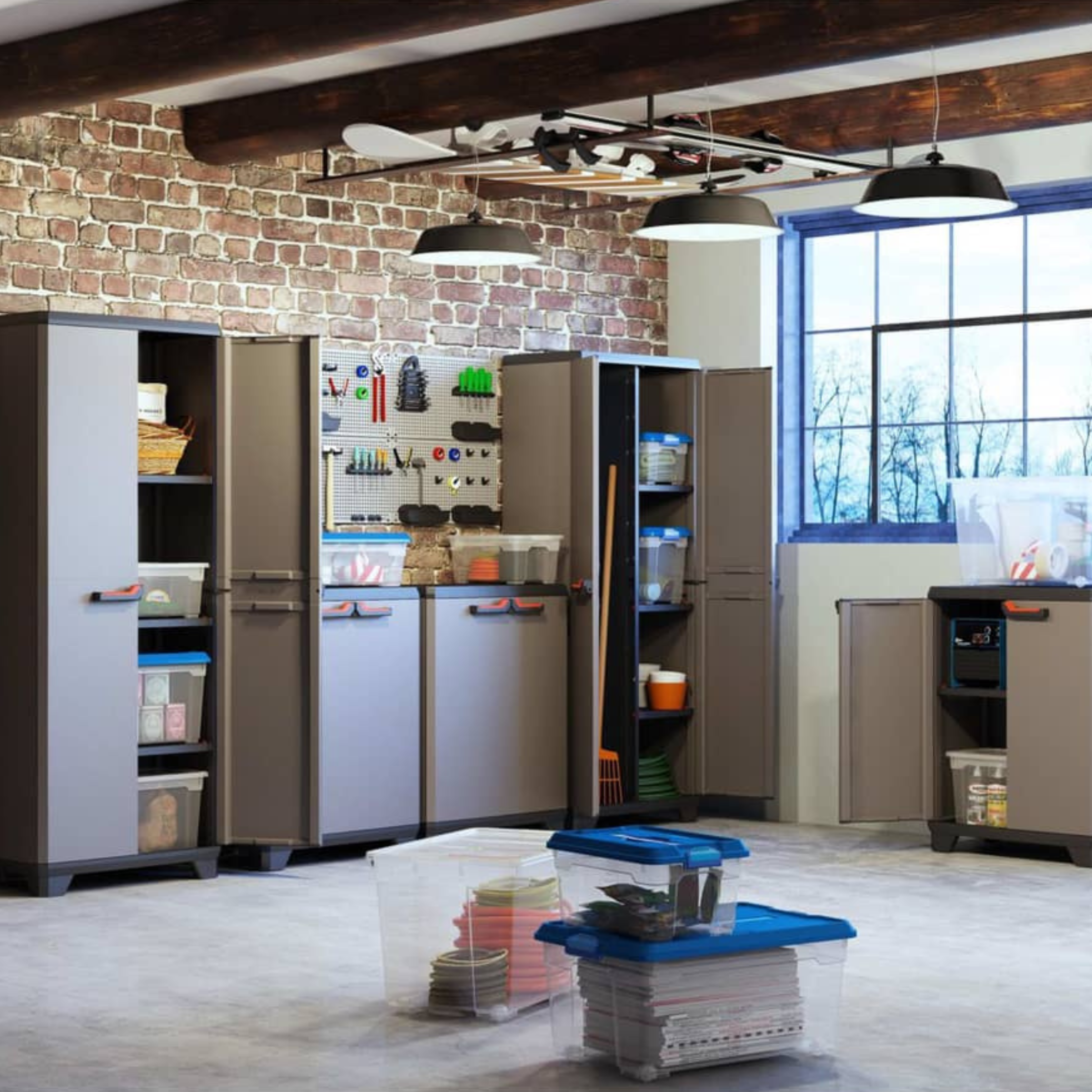 Armadio da giardino "Antonella" in plastica cm 68x39