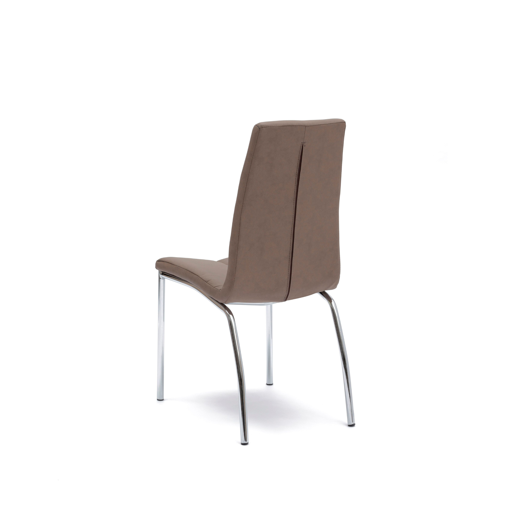 Set di sedie imbottite in similpelle "Pilea" moderne con gambe in metallo cm 44x43 92h