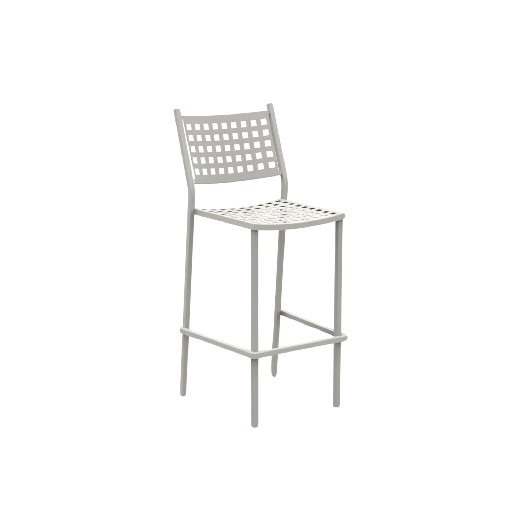 Sgabello in metallo moderno impilabile da giardino "Alice" cm 44x51 107h