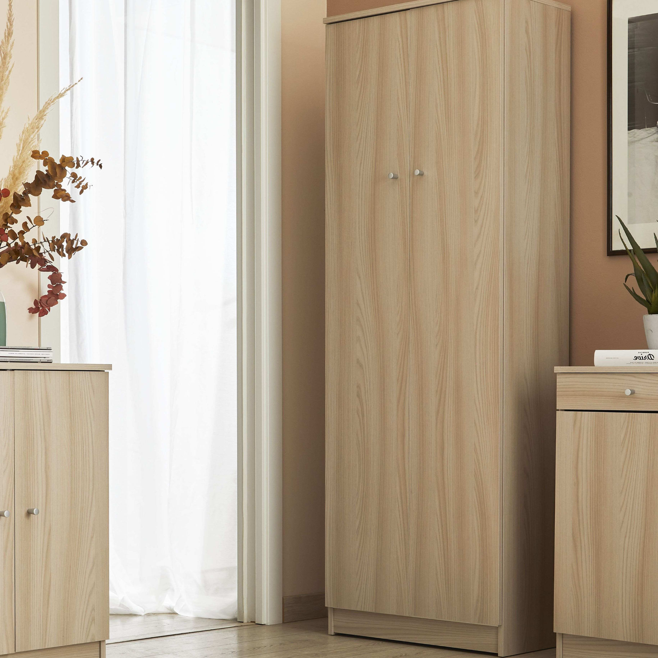 Mobile con 2 ante in legno "Gioia" moderno da ingresso cm 62x34 183h