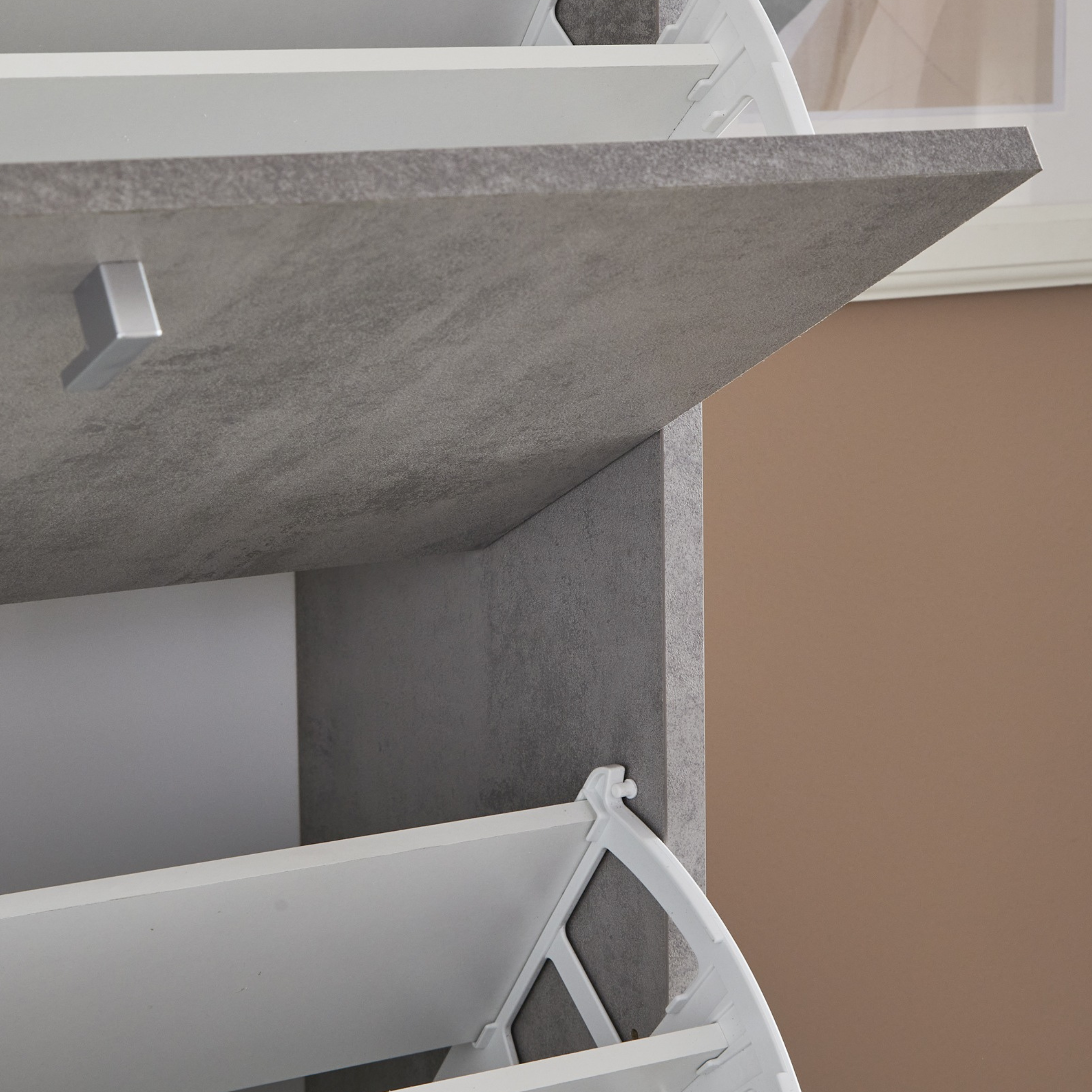 Scarpiera a specchio 5 ante "Pegaso1" in legno cm 63x29 190h