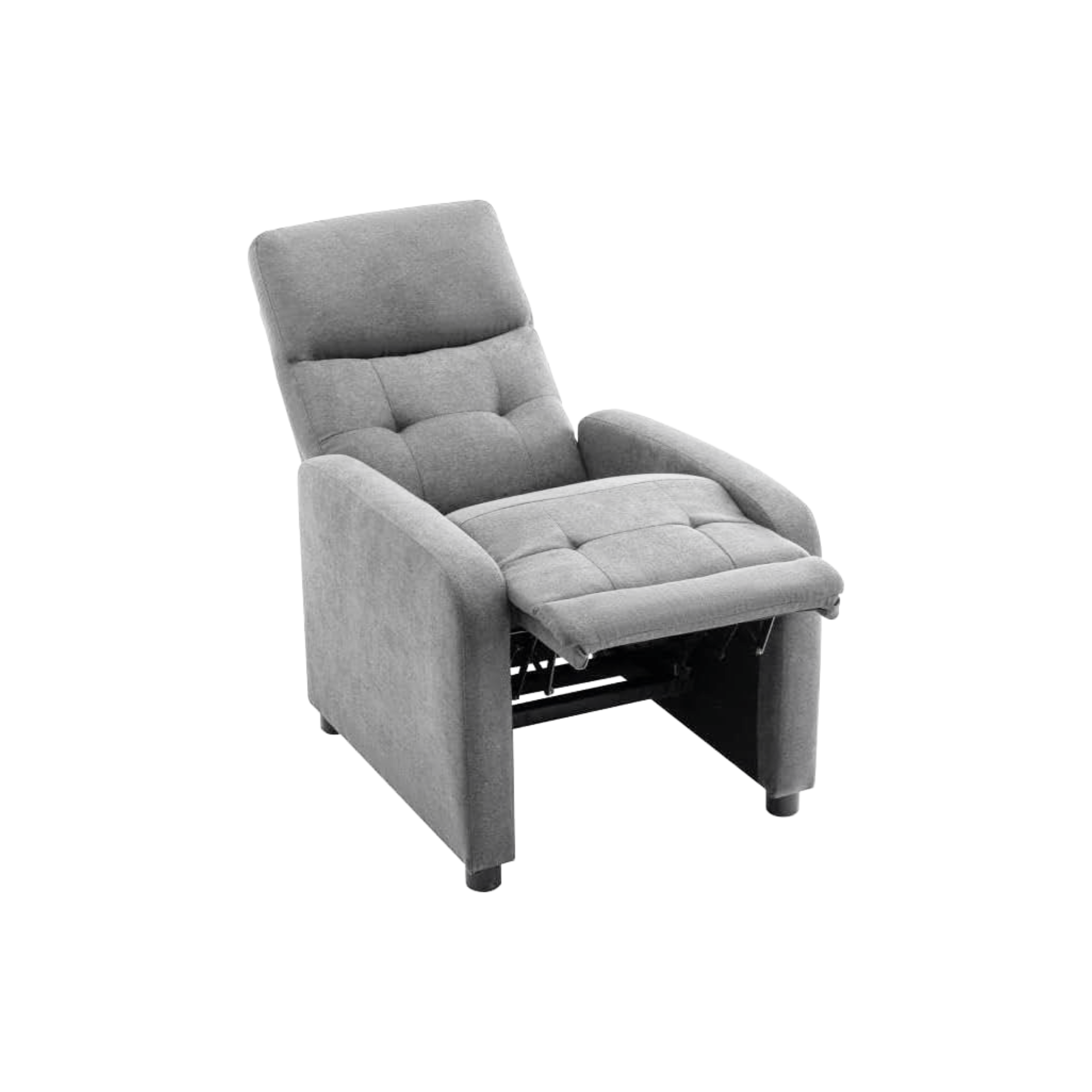Poltrona reclinabile manuale "Rey" in tessuto liner cm 65,5x85,5 102,5h