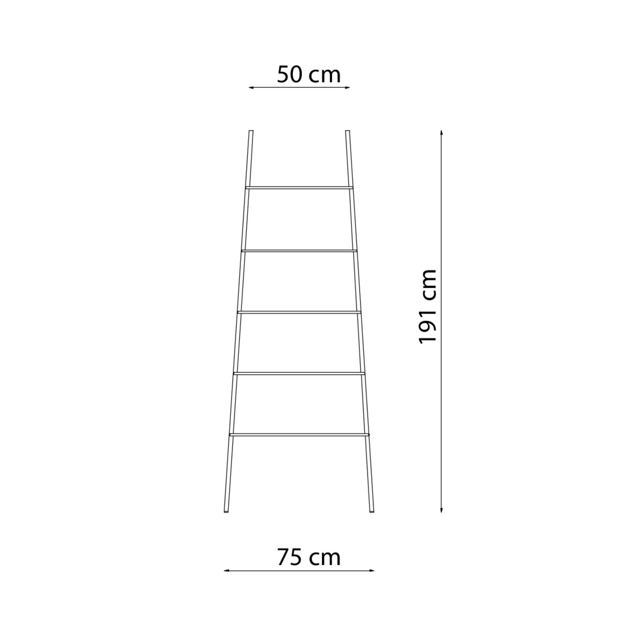 Escalera toallero "Daisy" soporte jardín metal 74x2 cm 190h