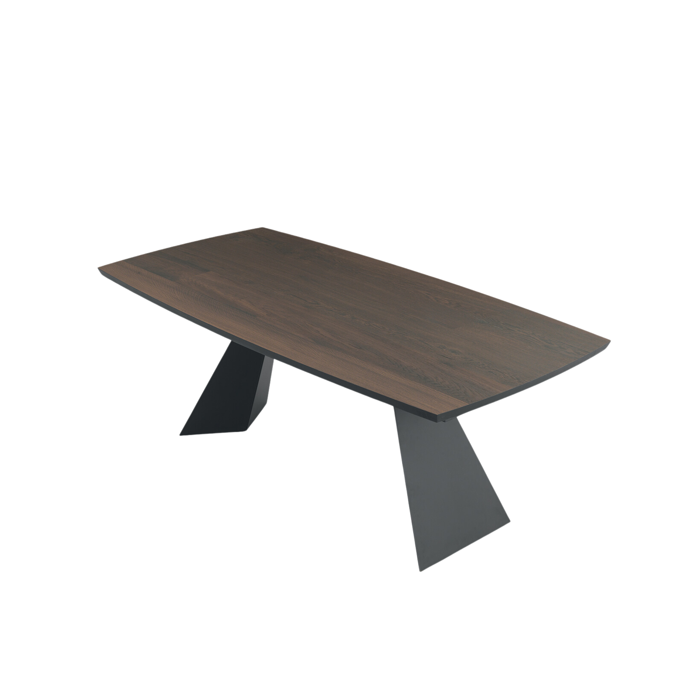 Tavolo allungabile moderno "Nora" con base in metallo e piano in rovere