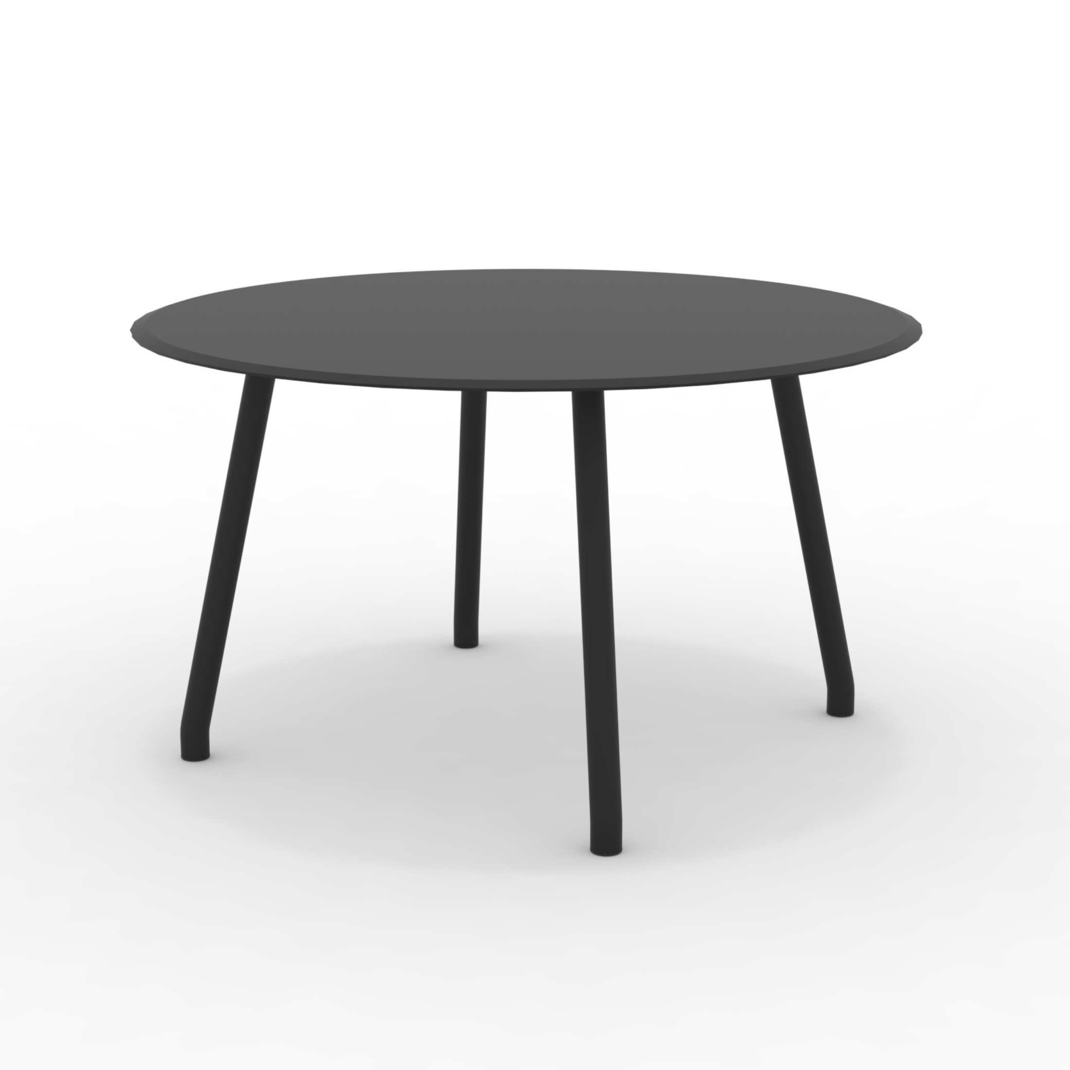 Table ronde en métal galvanisé "Roma" pour jardin démontable 130x130 cm 75h