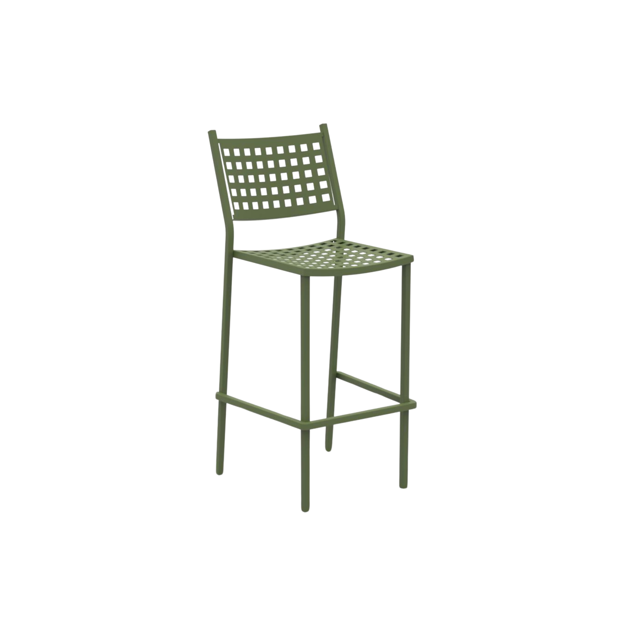 Sgabello in metallo moderno impilabile da giardino "Alice" cm 44x51 107h