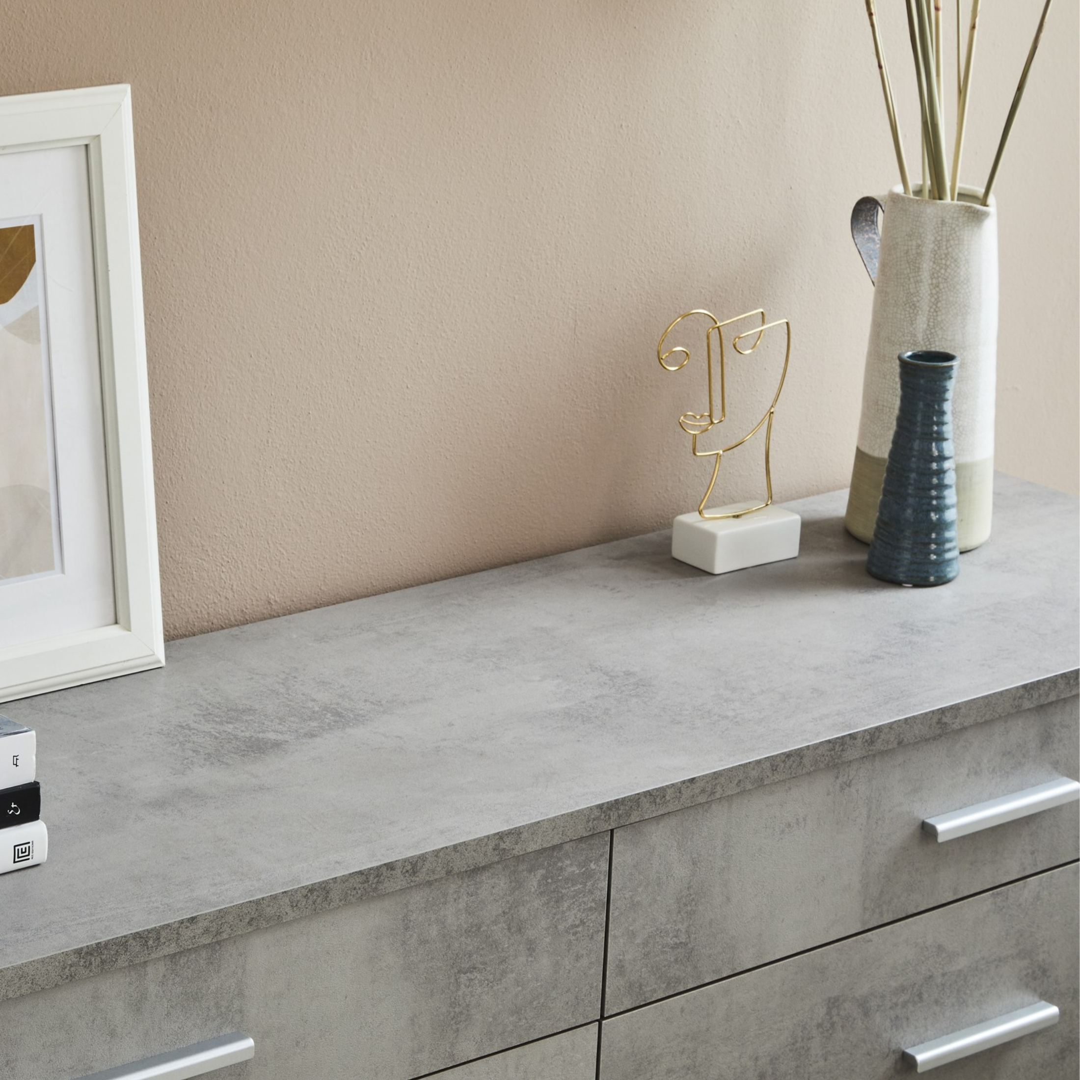 Mobile 4 cassetti in legno "Pedro" moderno da ingresso cm 179x47 50h