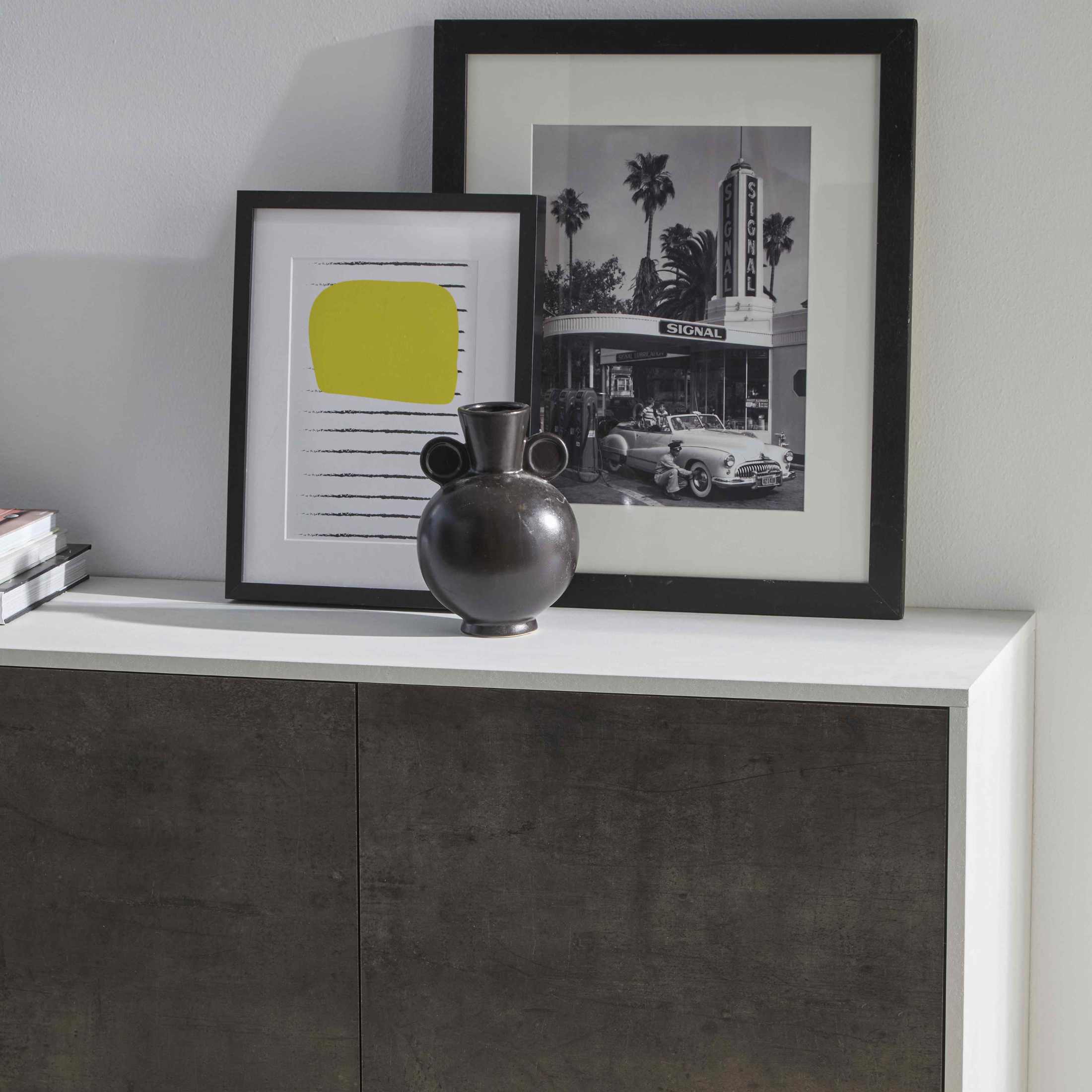 Mobile in legno 3 ante "Alex" madia push pull cm 177x41 74h