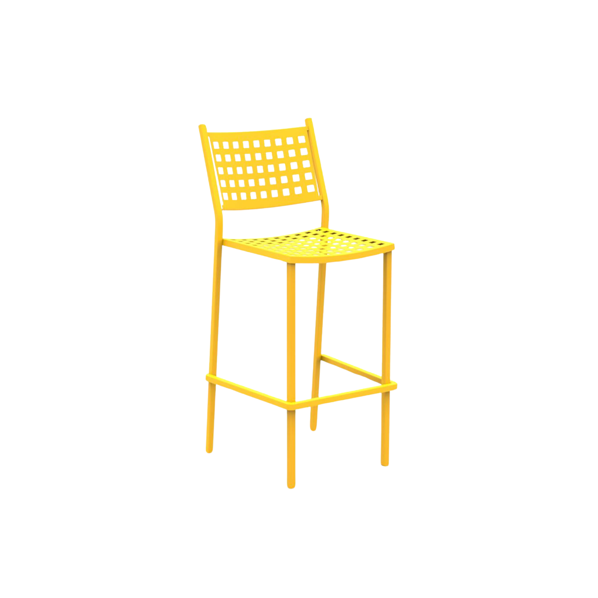 Sgabello in metallo moderno impilabile da giardino "Alice" cm 44x51 107h