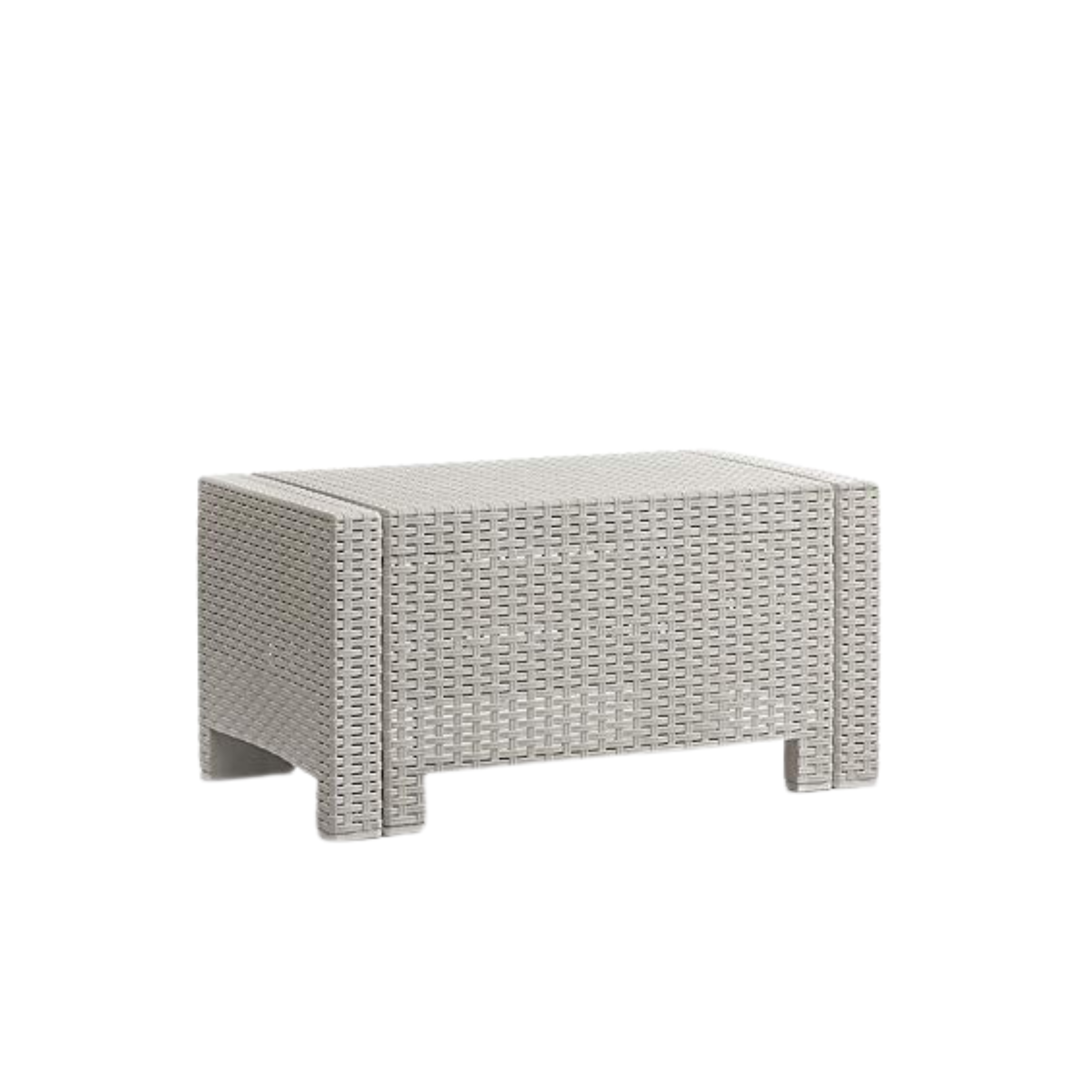 Salotto da giardino "Nebraska II" in resina rattan tavolino + divano + 2 poltrone con cuscini