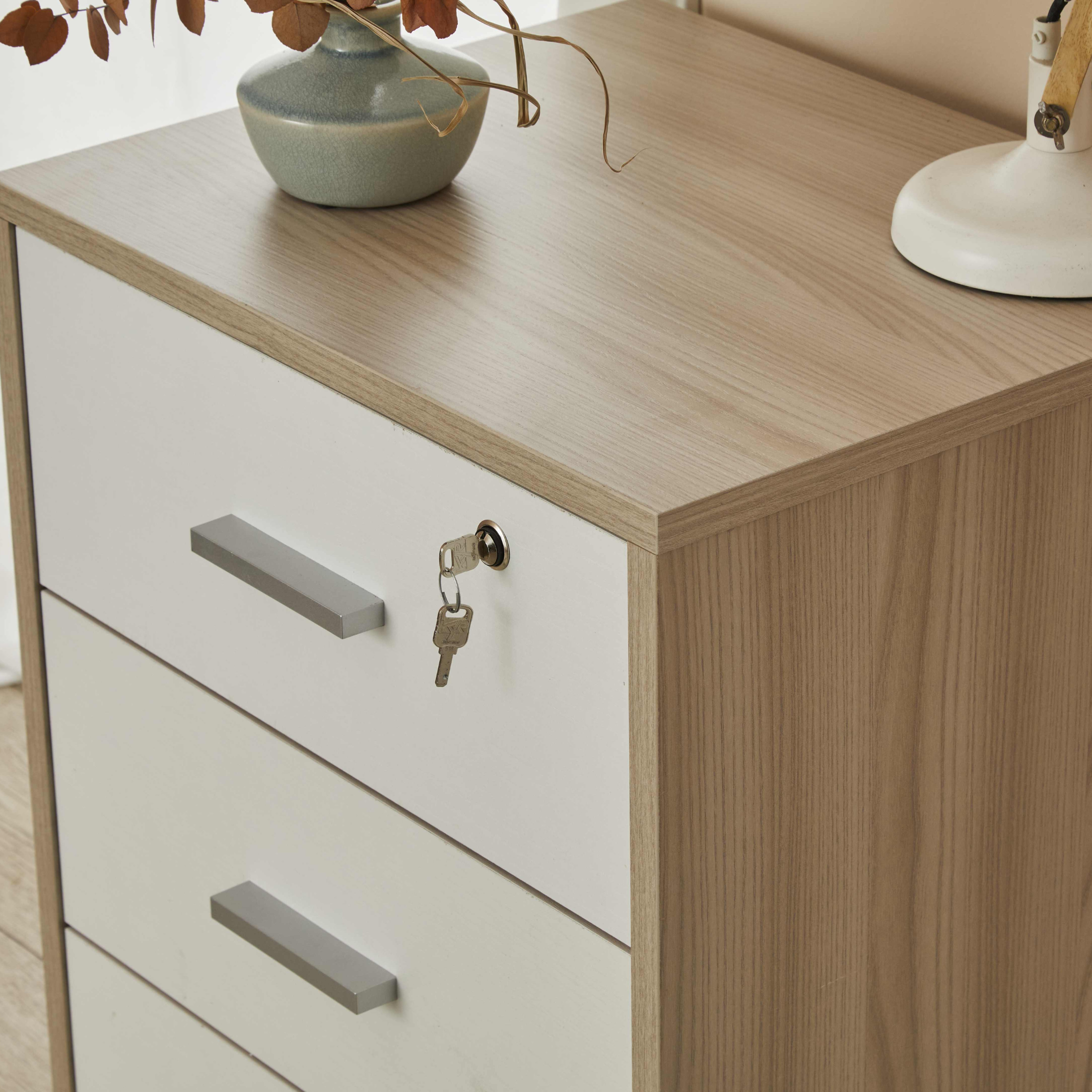 Meuble 3 tiroirs avec roulettes "Drop" pour bureau 50x41 cm 70h