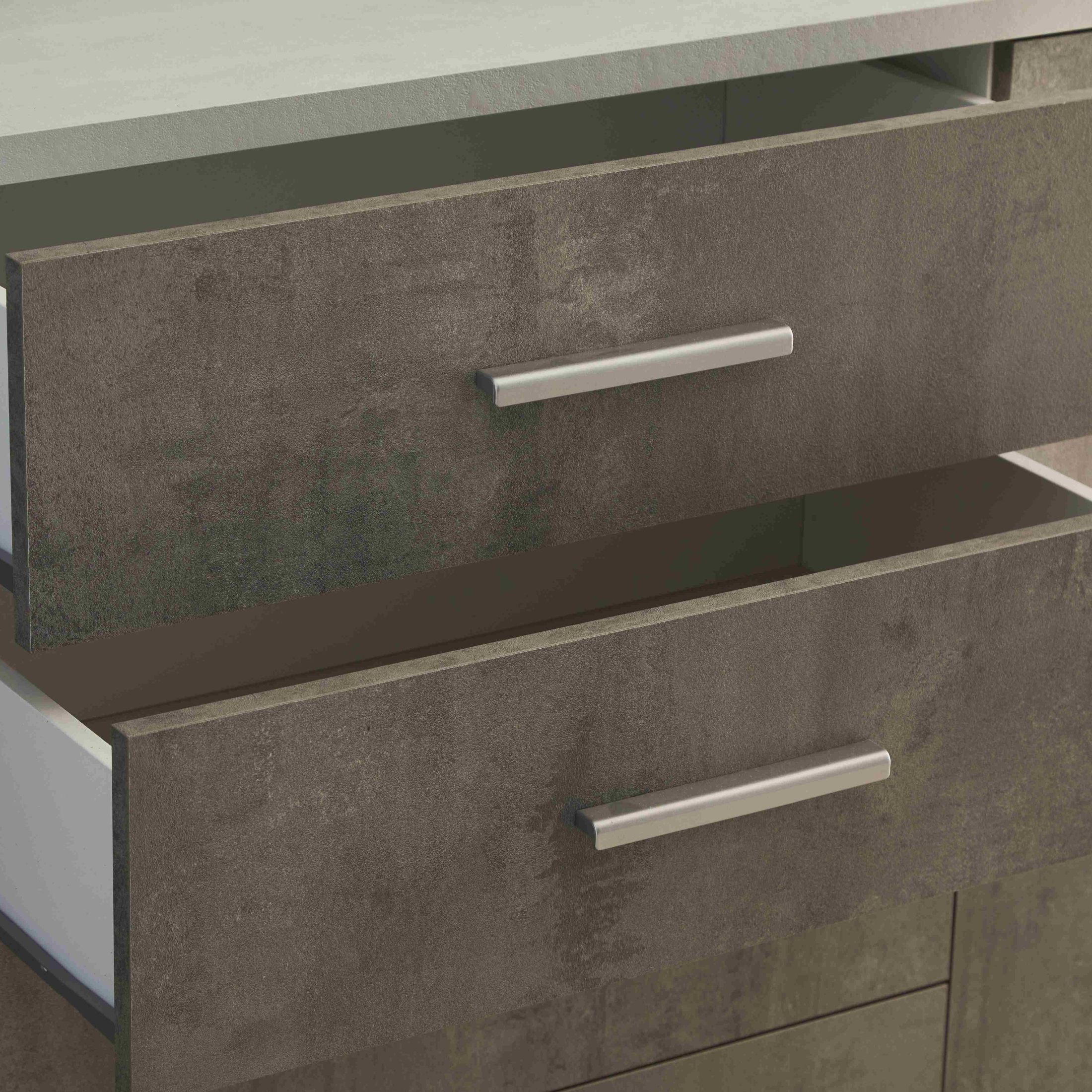 Mobile in legno "Roby" credenza con 4 ante e 4 cassetti cm 203x41 84h