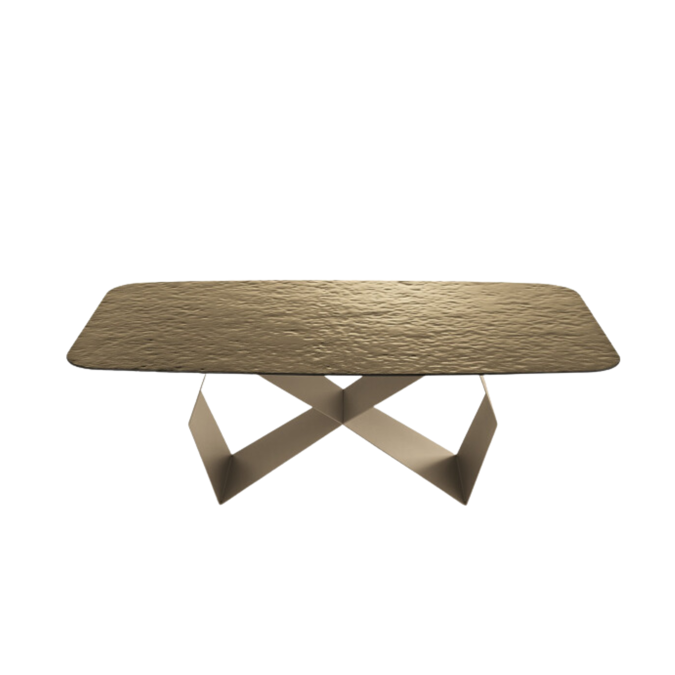 Tavolo fisso moderno "Karlito" con base in metallo verniciato cm 210x110 75h
