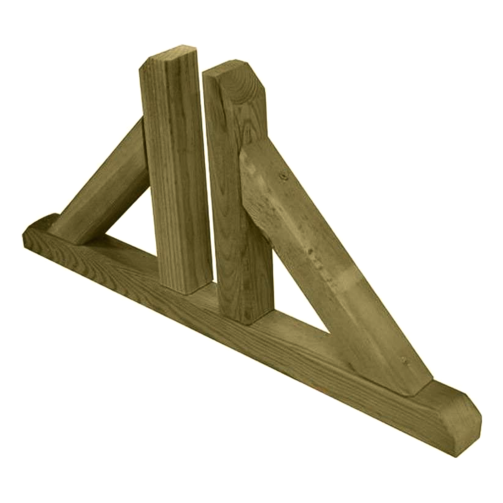 Piedino doppio per pannello grigliato o frangivento in legno impregnato cm 60x4,5 30h