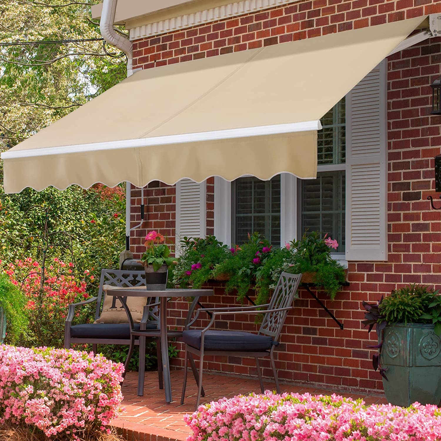 Tenda da sole con bracci estendibili da balcone cm 2,95x2 mt