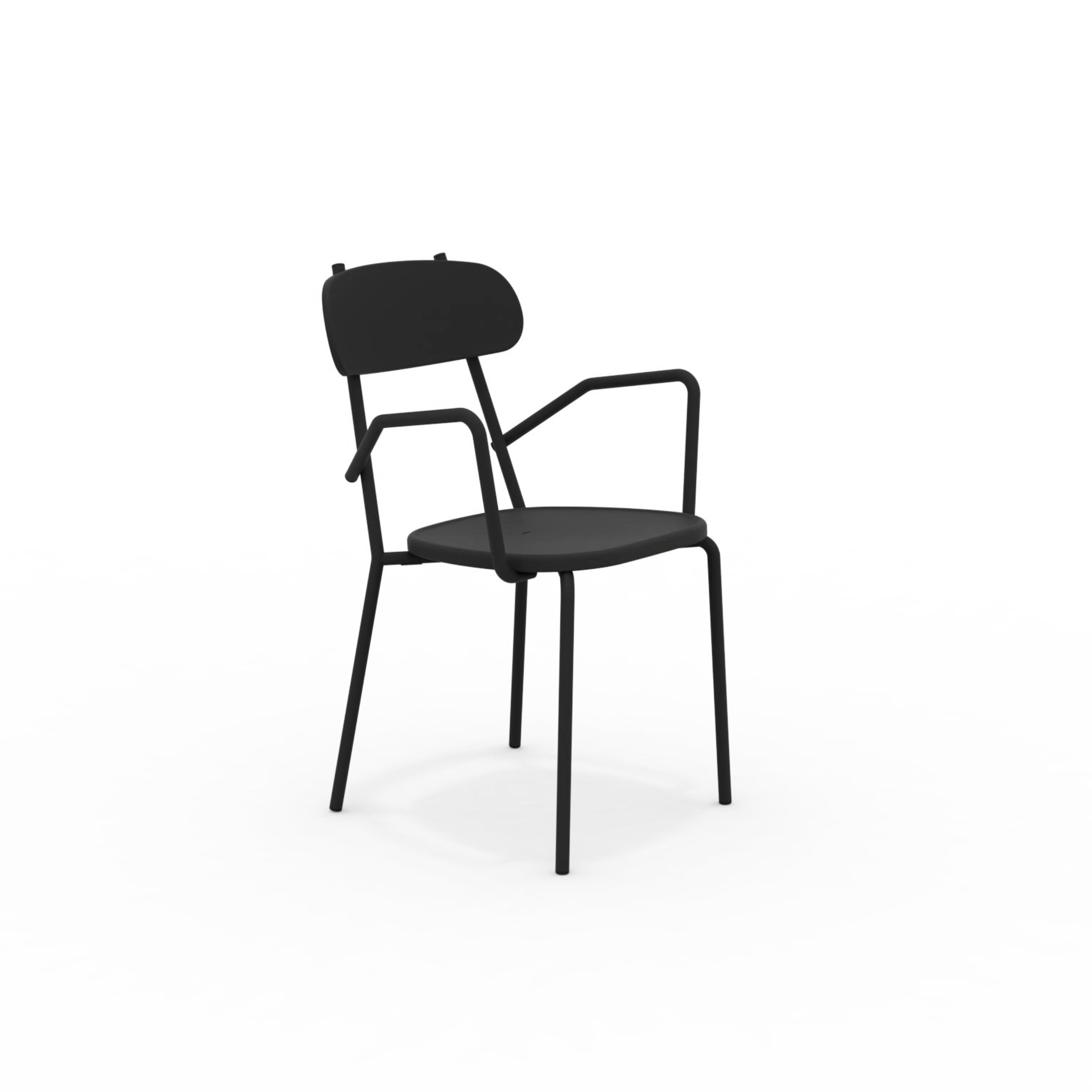 Set di sedie "Fox" da giardino in metallo verniciato impilabili cm 53x53 84h