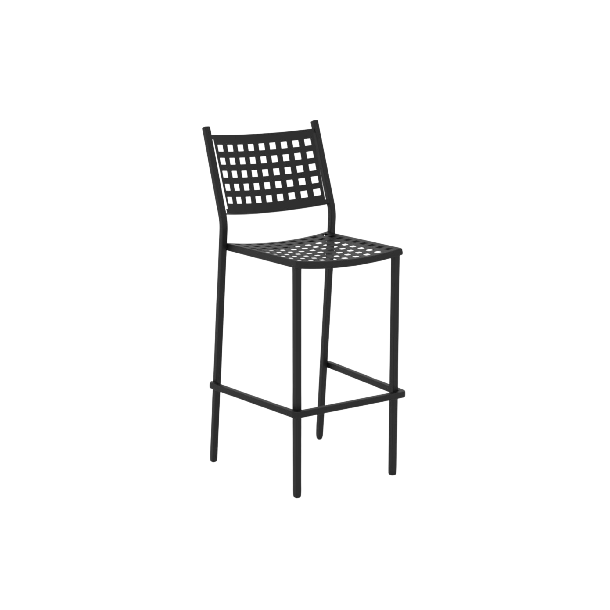 Sgabello in metallo moderno impilabile da giardino "Alice" cm 44x51 107h