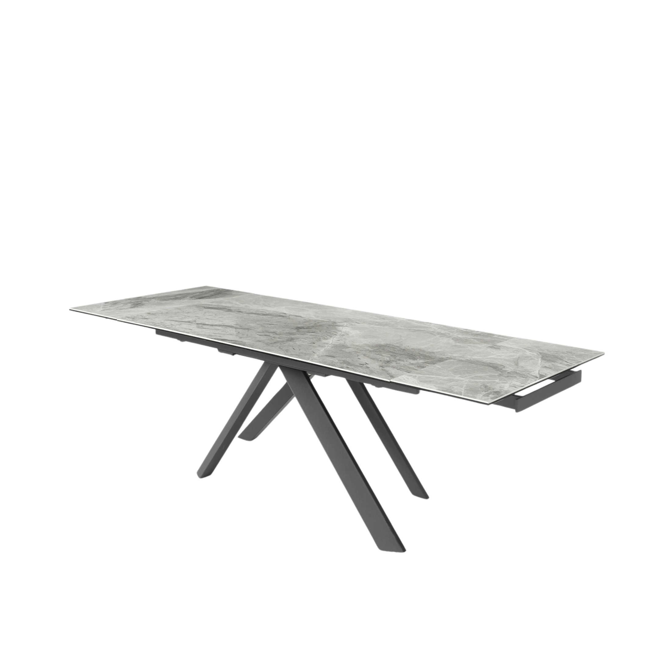 Tavolo allungabile moderno da pranzo "Caio" con piano in grès porcellanato