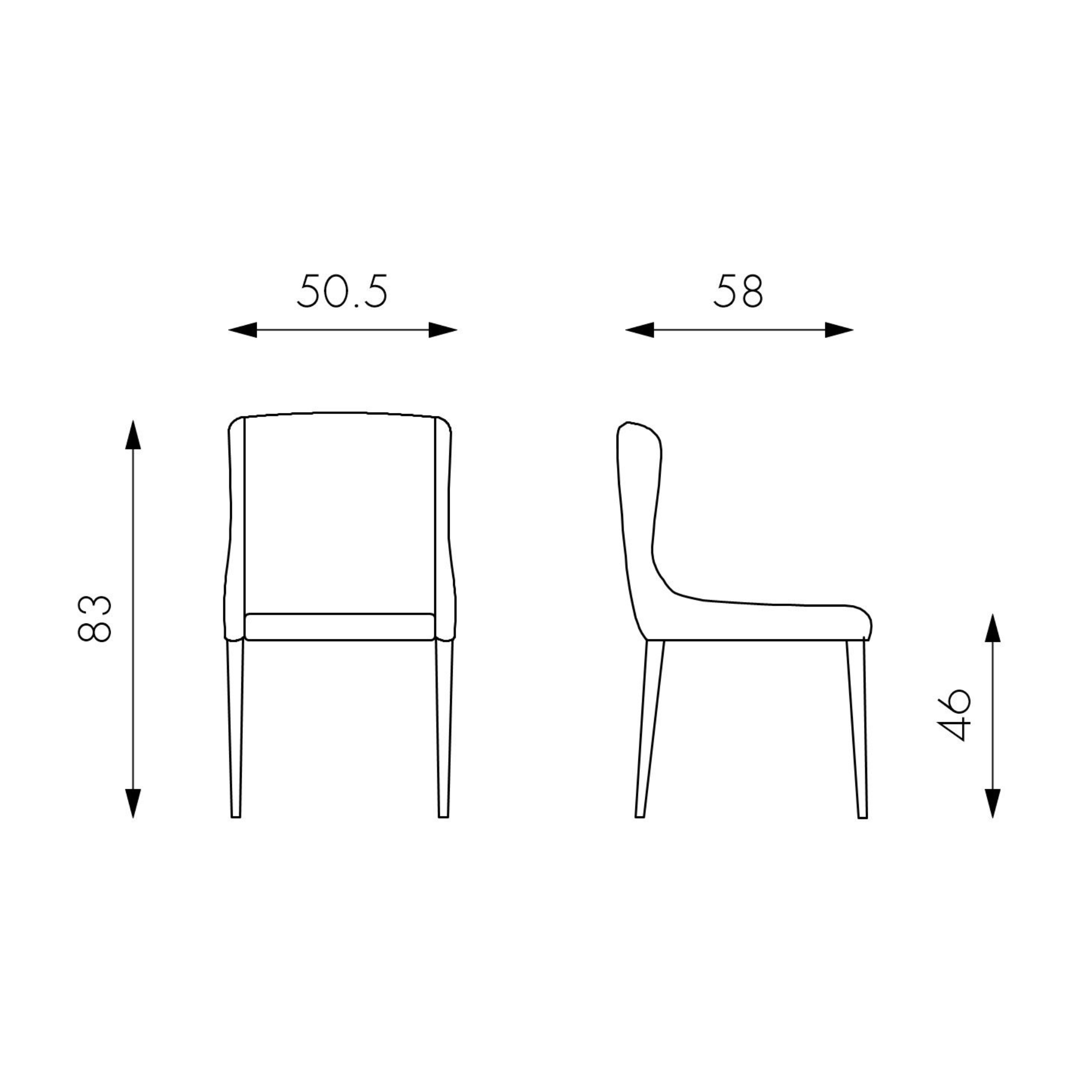 Poltrona imbottita in tessuto "Afro" con gambe in metallo cm 50,5x58 83h