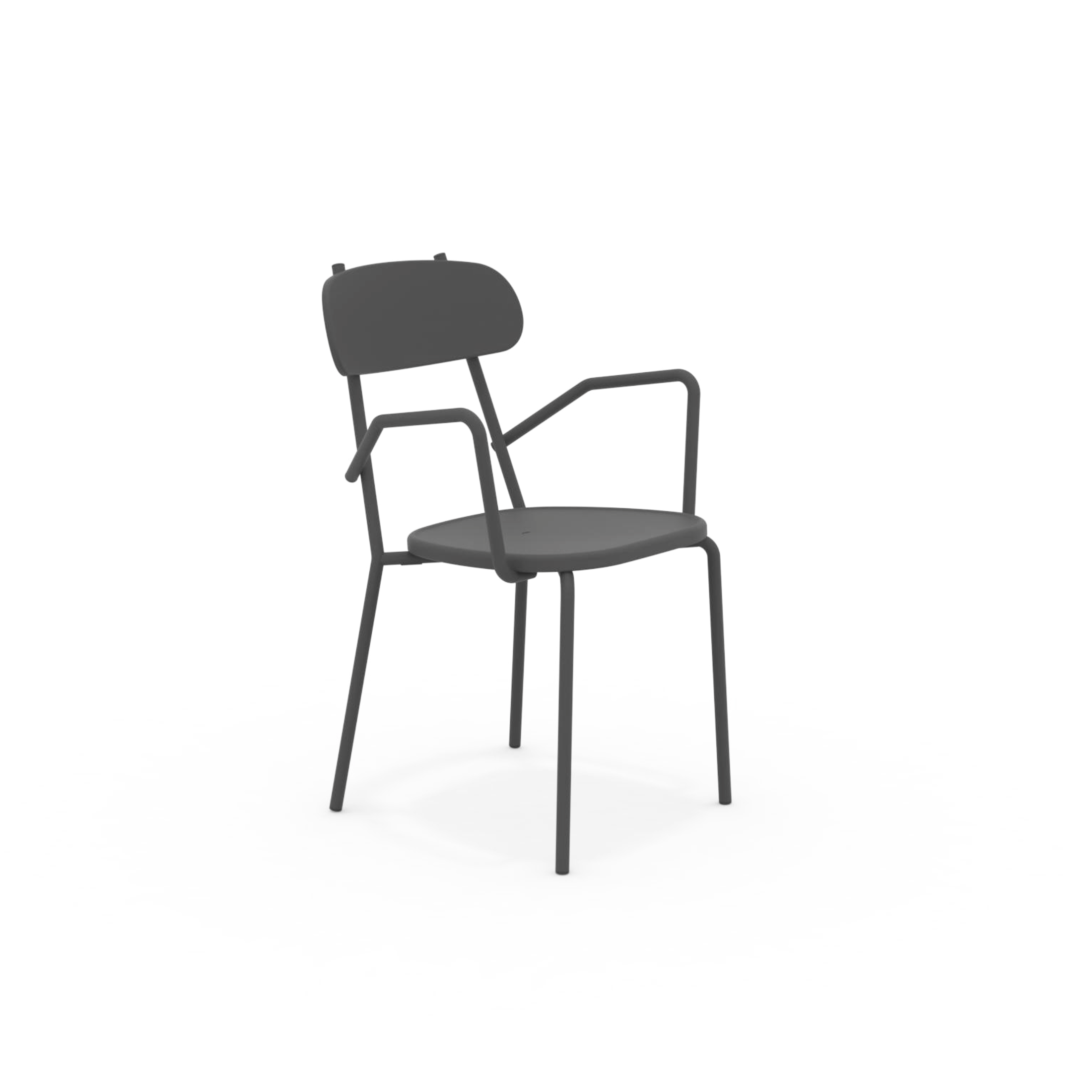 Set di sedie "Fox" da giardino in metallo verniciato impilabili cm 53x53 84h