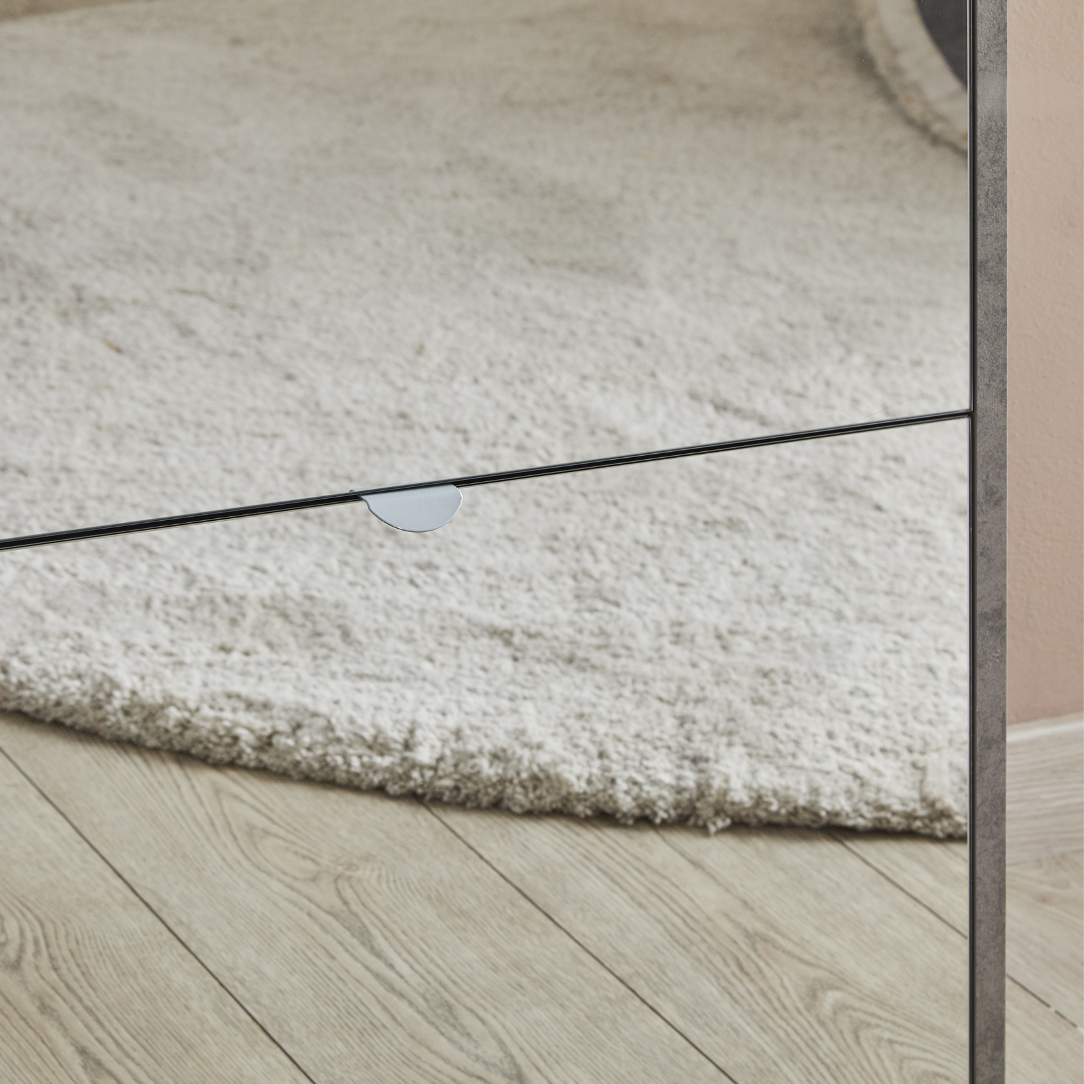 Scarpiera a specchio 4 ante "Diana1" in legno cm 63x18 154h