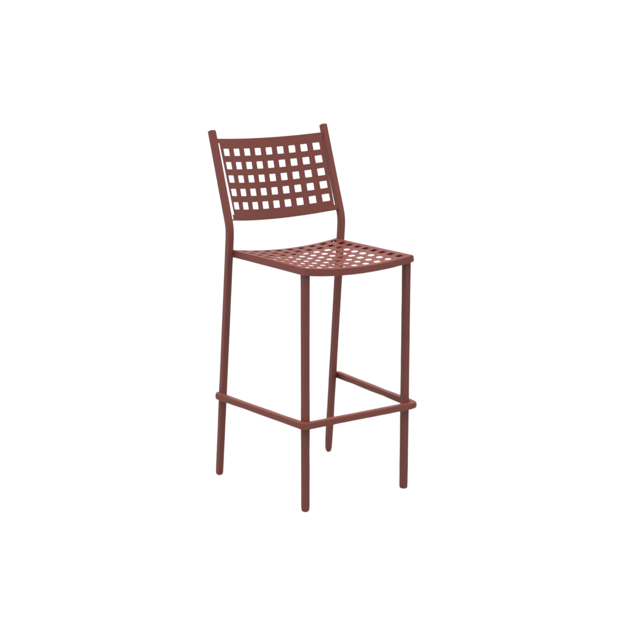 Sgabello in metallo moderno impilabile da giardino "Alice" cm 44x51 107h
