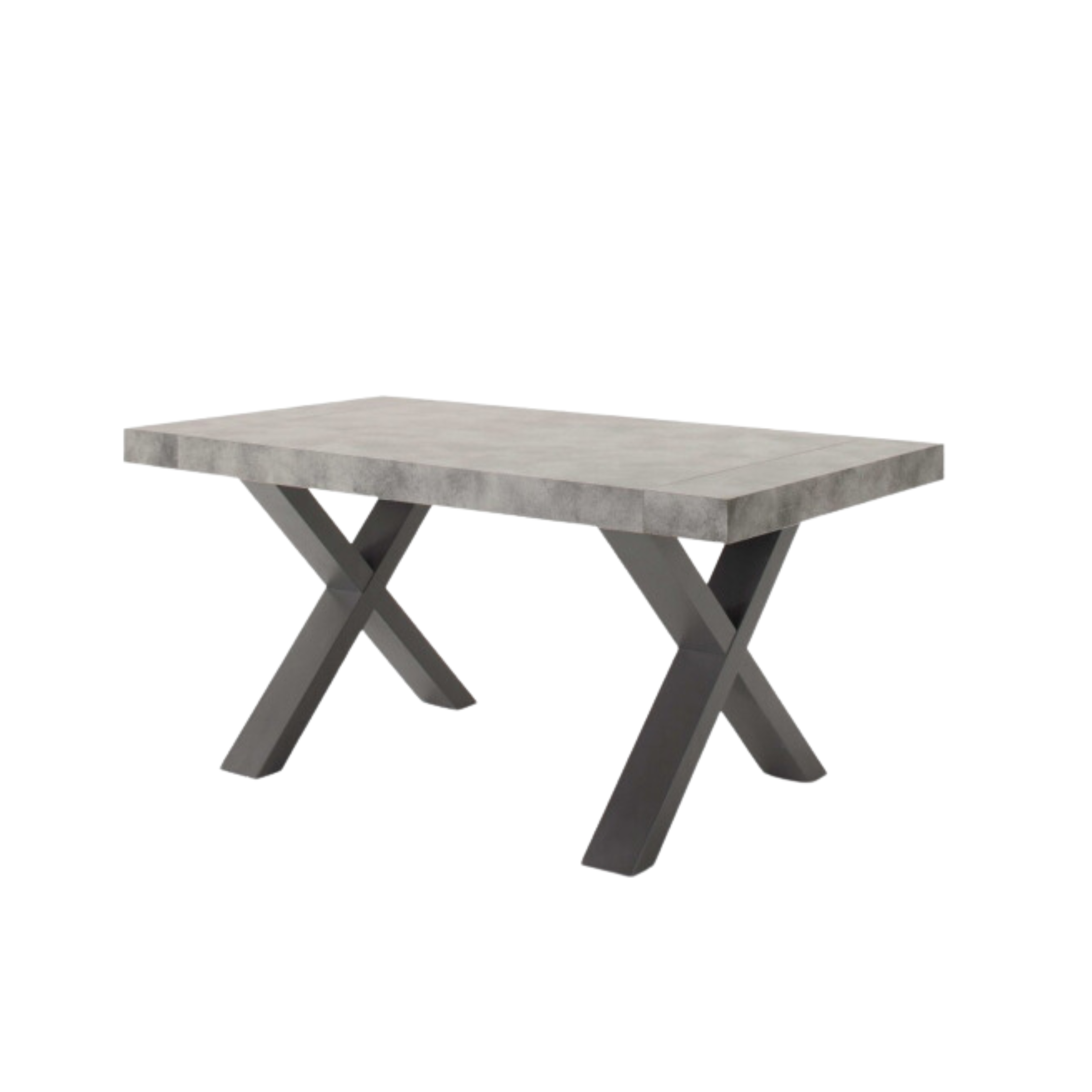 Tavolo allungabile da pranzo "Barton" con allunghe in laminato effetto legno cm 160/260x90 76h