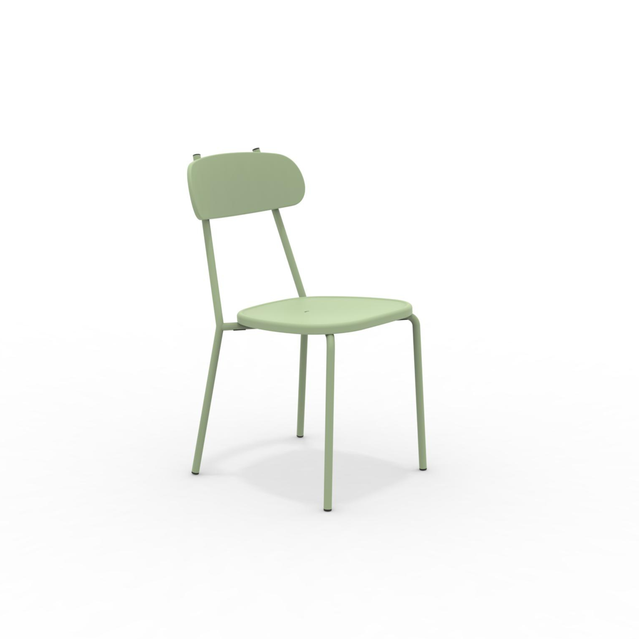 Set di sedie da giardino "Fox" impilabili in metallo verniciato cm 45x53 84h