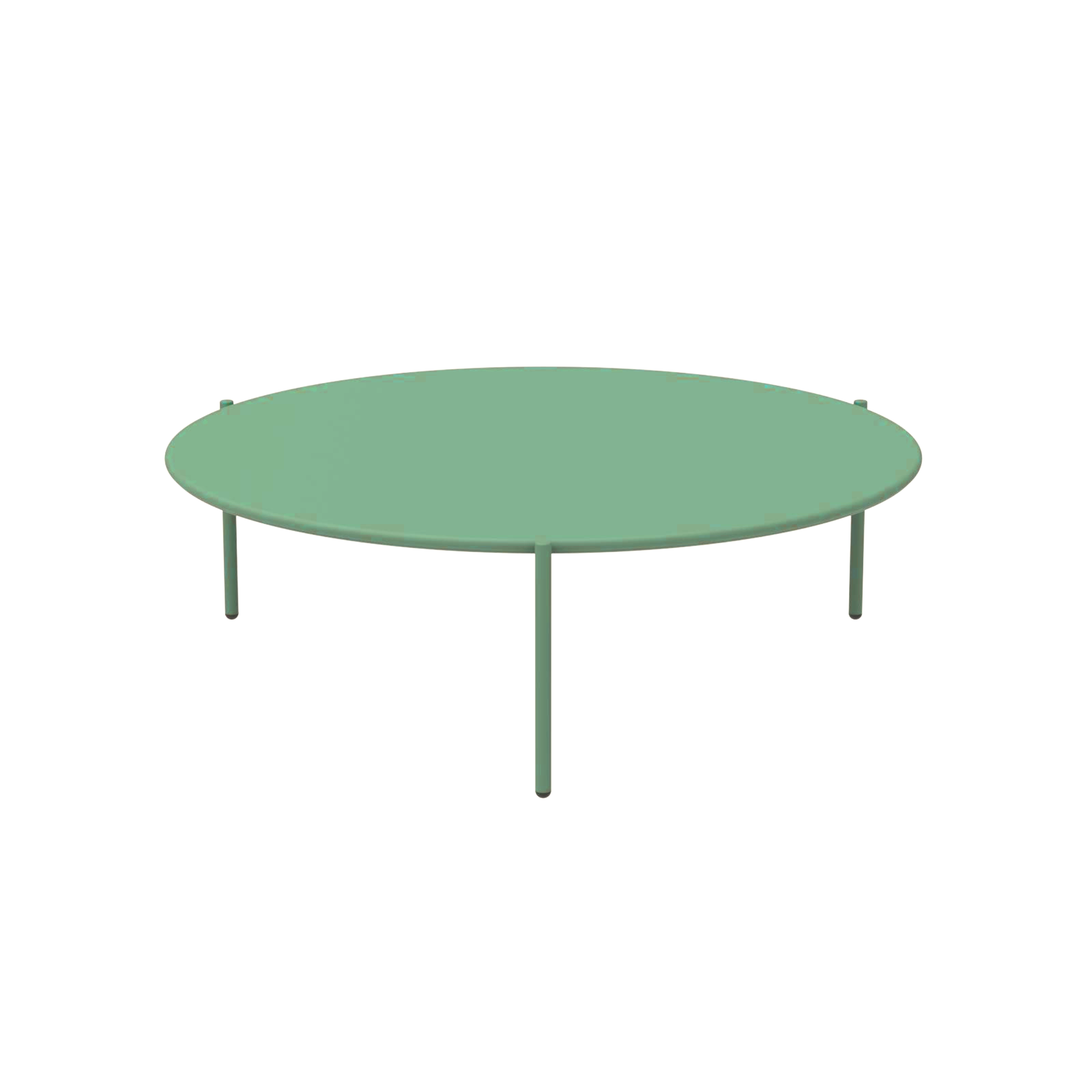 Table basse ronde en métal "Aria3" table de jardin empilable 110x110 cm 35h