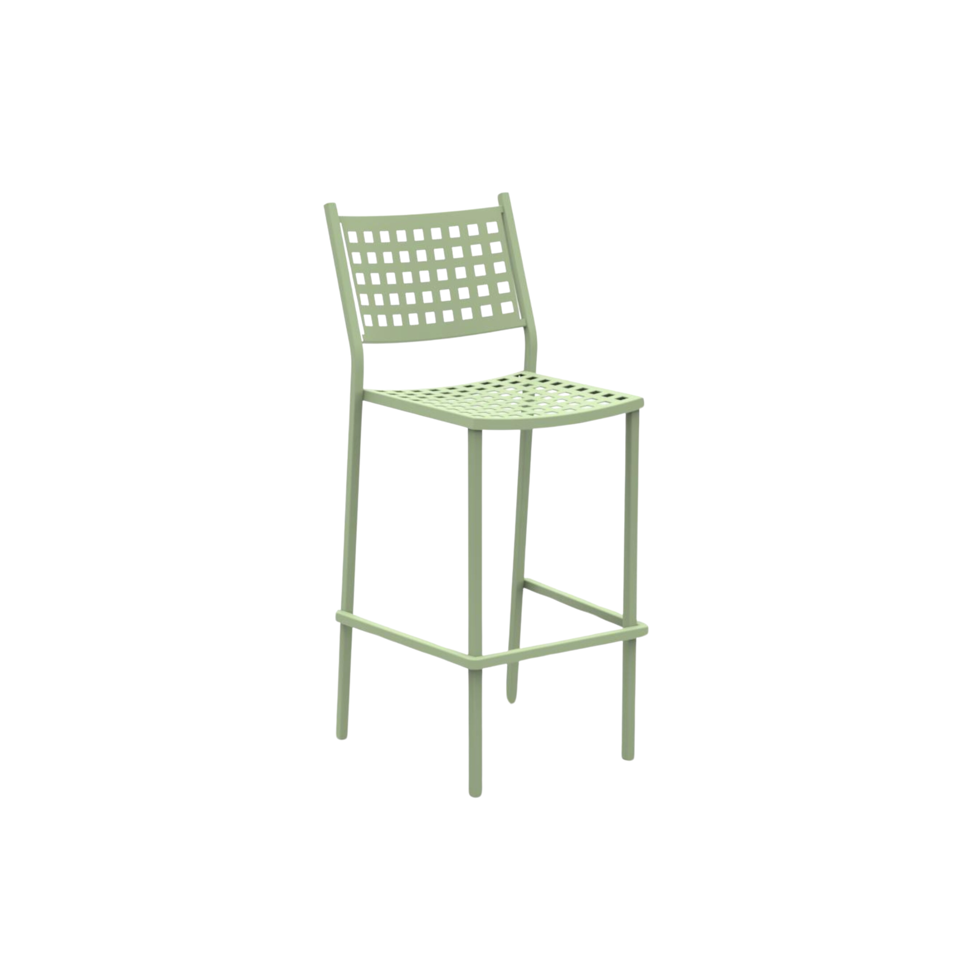 Sgabello in metallo moderno impilabile da giardino "Alice" cm 44x51 107h