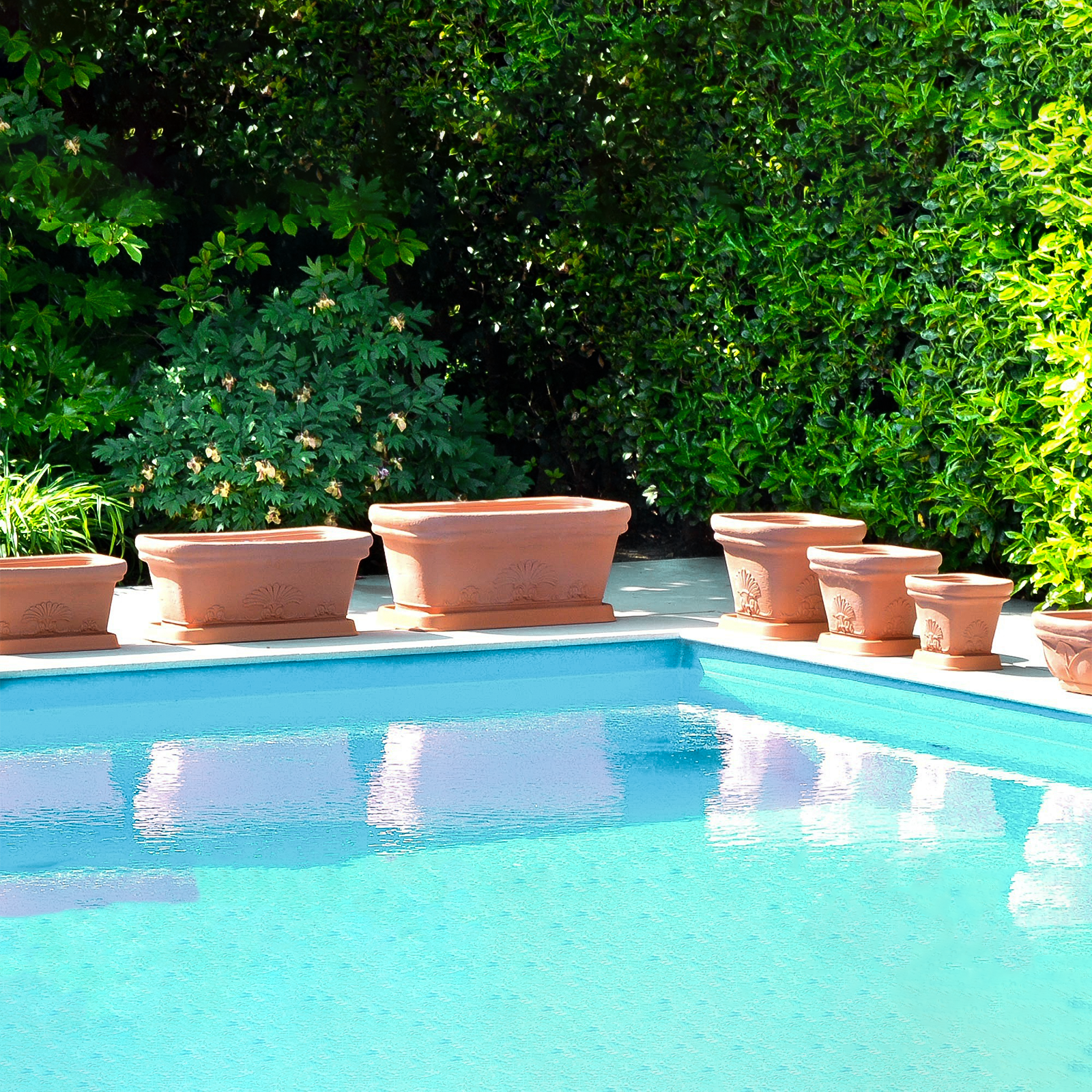 Vaso fioriera in resina Impruneta per esterno con sottovaso