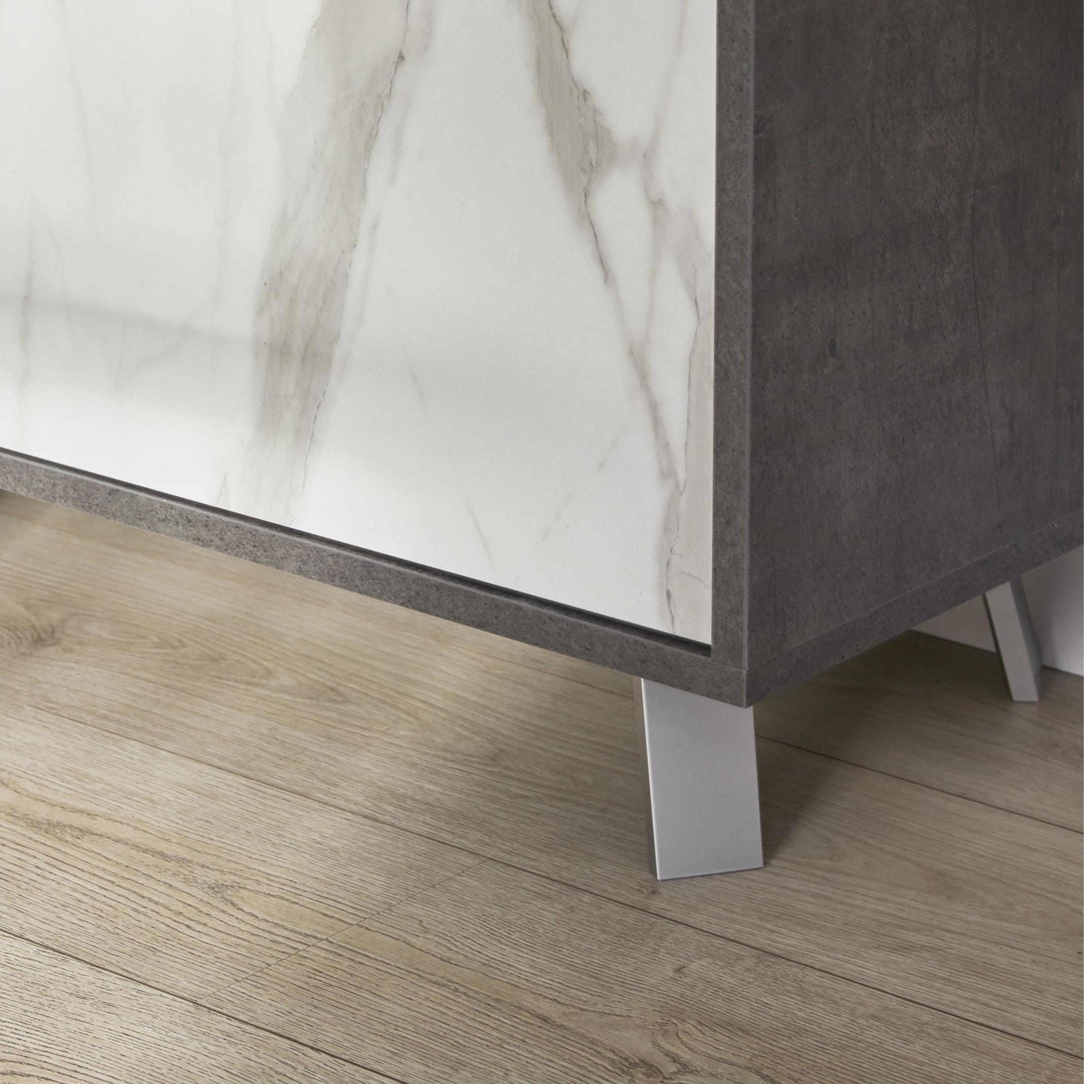 Mobile in legno 3 ante "Alex" madia push pull cm 177x41 74h