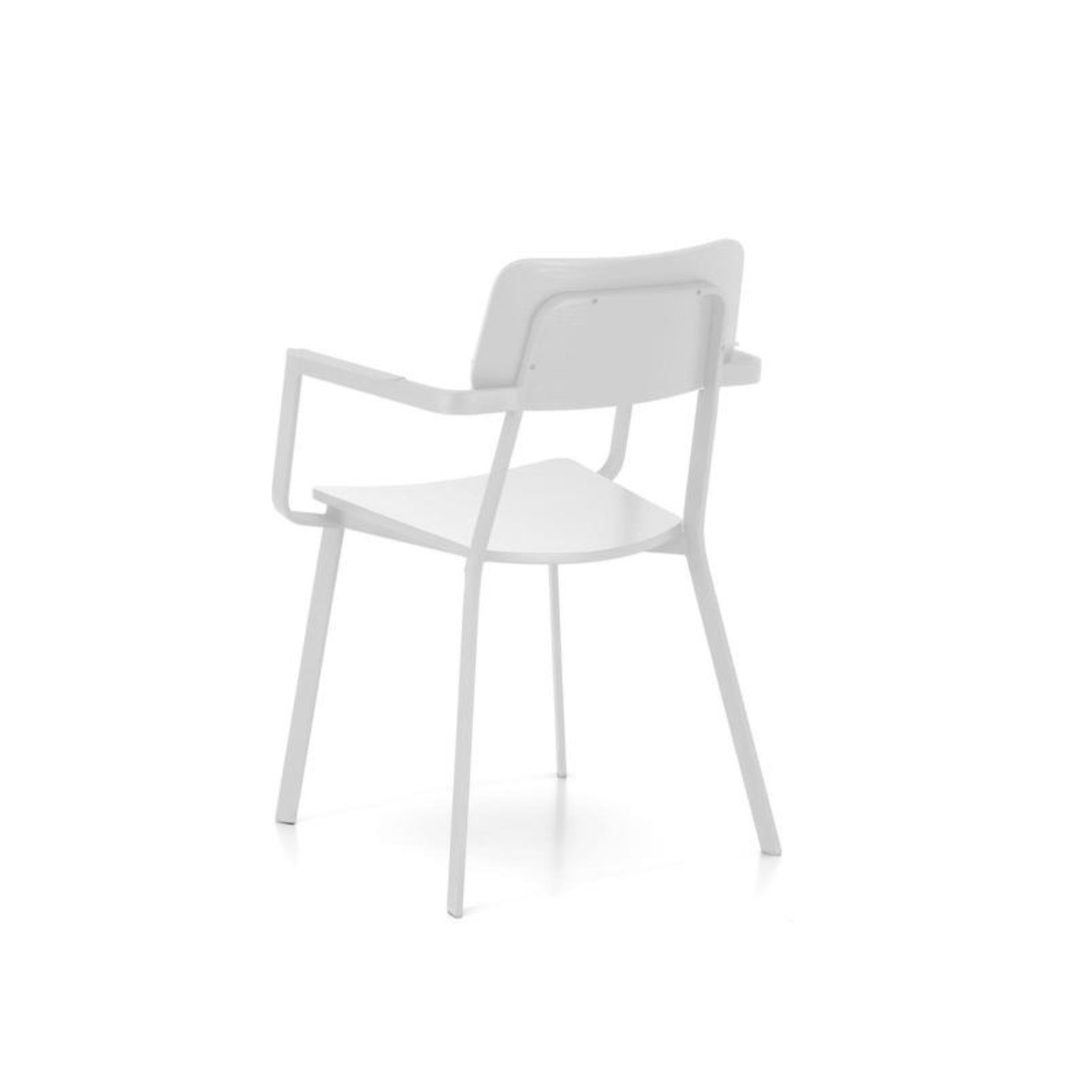 Chaise vintage "Woody Capotavola" en bois laqué avec accoudoirs 51,5x61 cm 82h