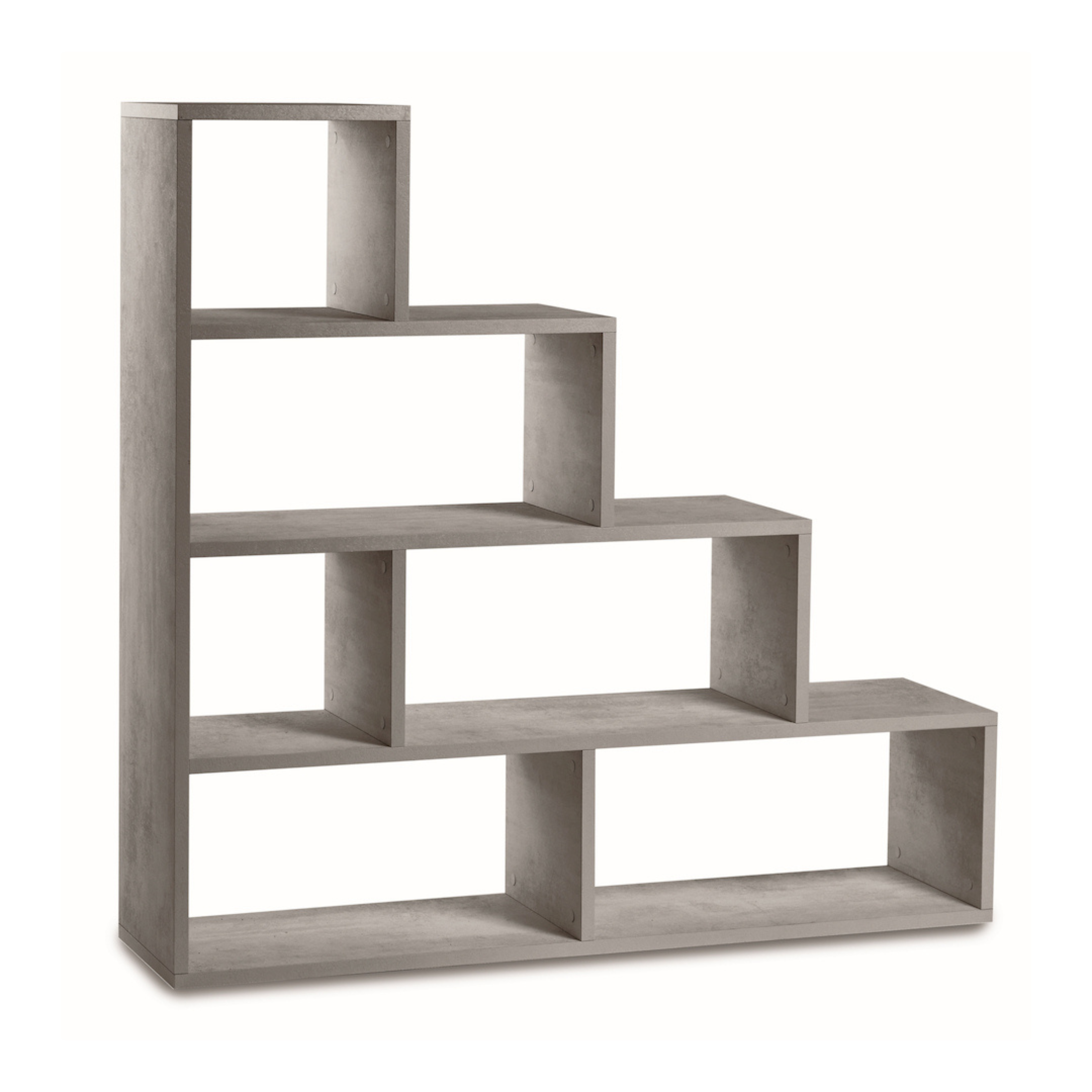 Librería escalera de madera "Sapienza" 4 niveles elegantes 150x38 cm 144h