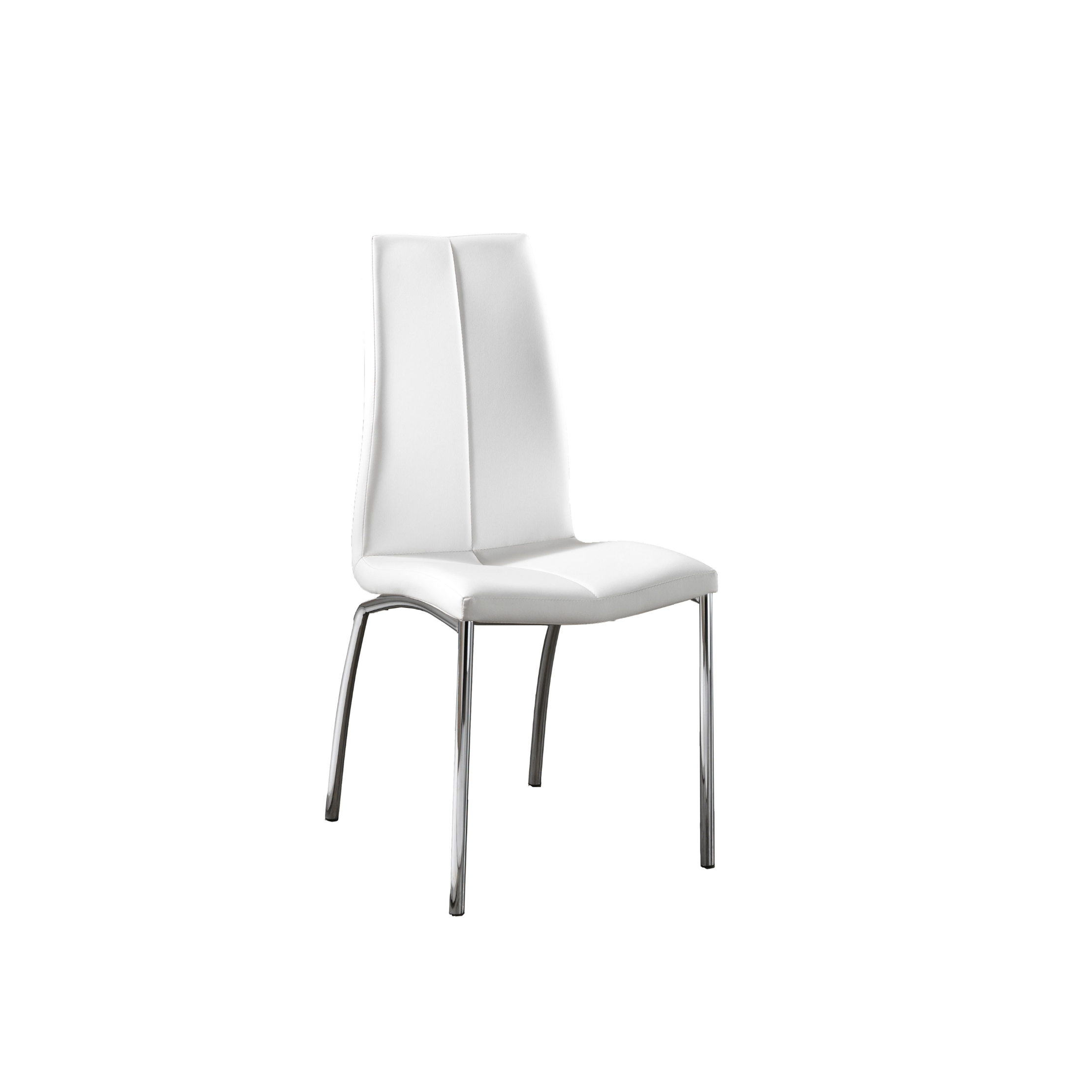 Set di sedie imbottite in similpelle "Pilea" moderne con gambe in metallo cm 44x43 92h