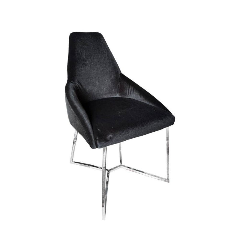 Set di sedie da pranzo "Akustik Simphony" imbottite in velluto con gambe in metallo cm 50x48 90h