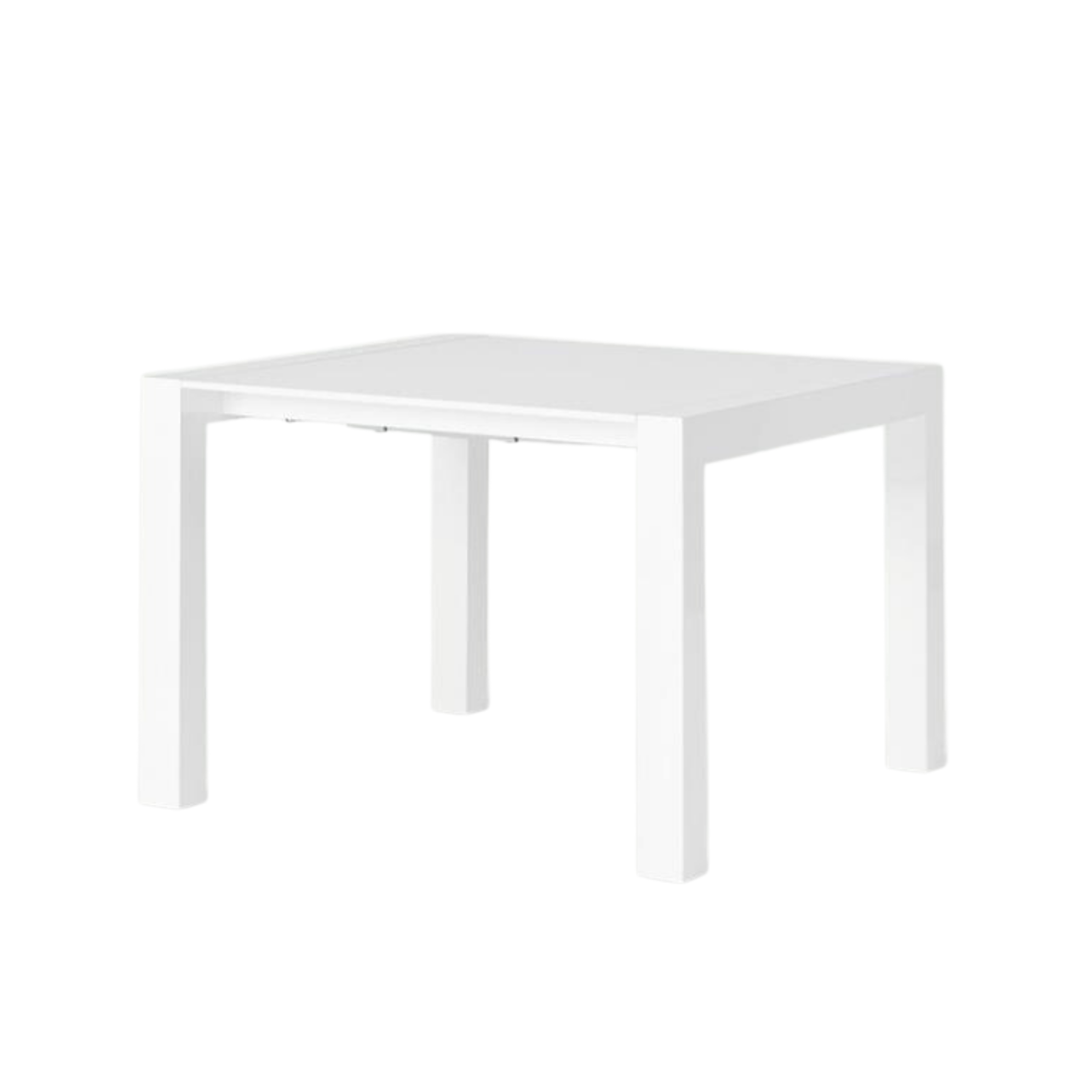 Mesa de comedor extensible de madera blanca "Nemes" 103/170x90 cm 76h