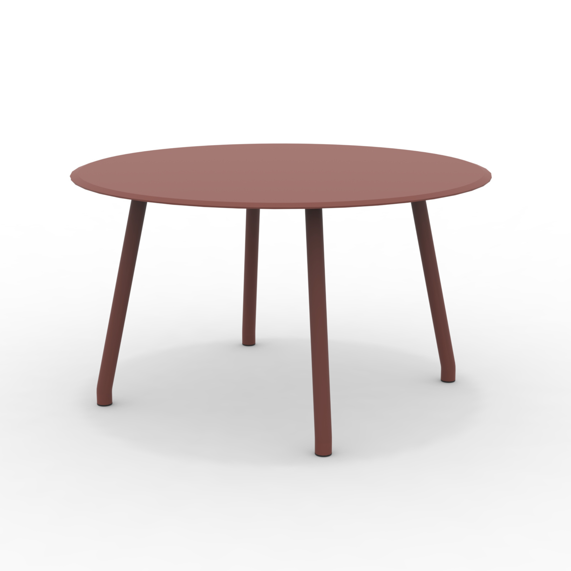 Table ronde en métal galvanisé "Roma" pour jardin démontable 130x130 cm 75h