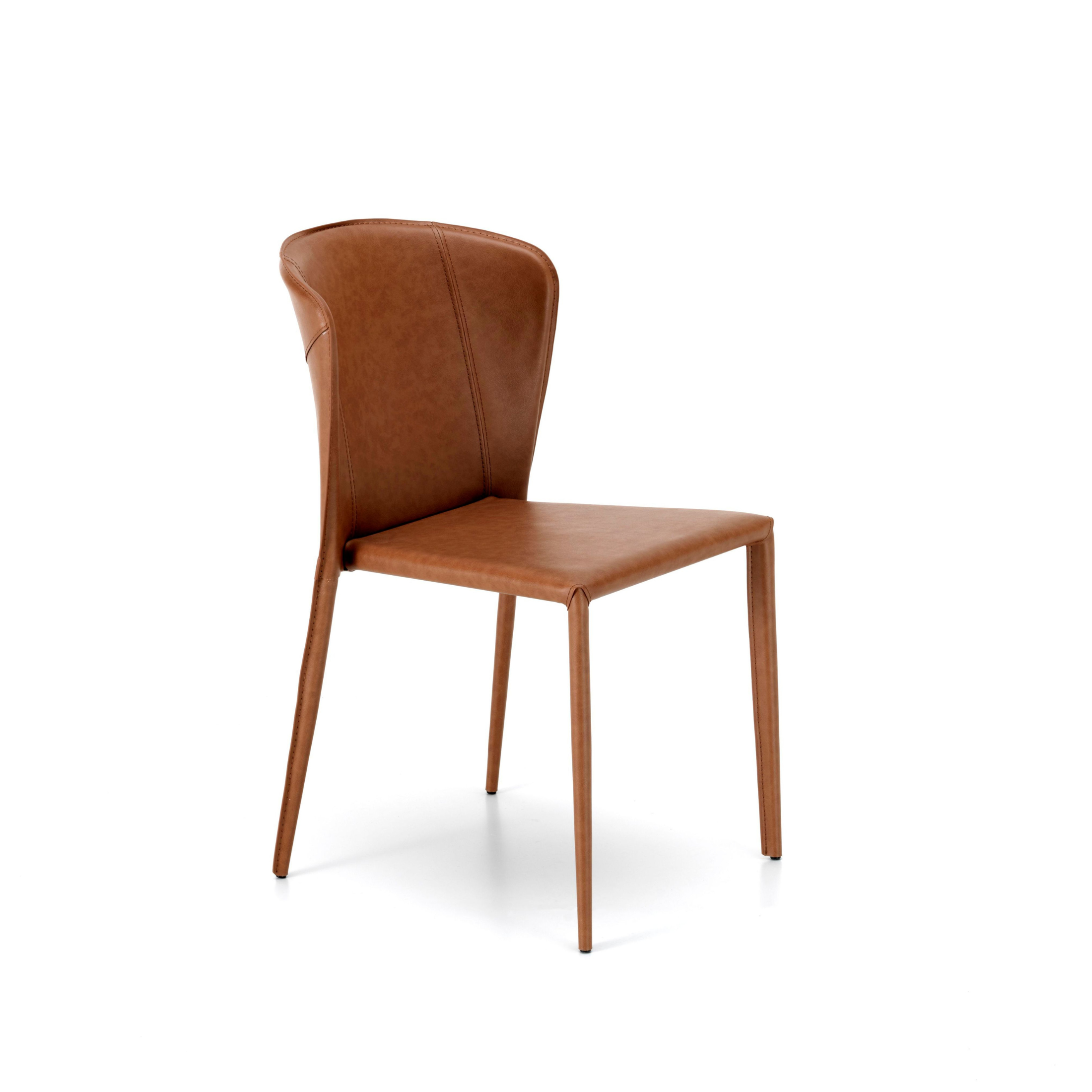 Elégante chaise vintage "Break" simili cuir 56x49 cm 82h