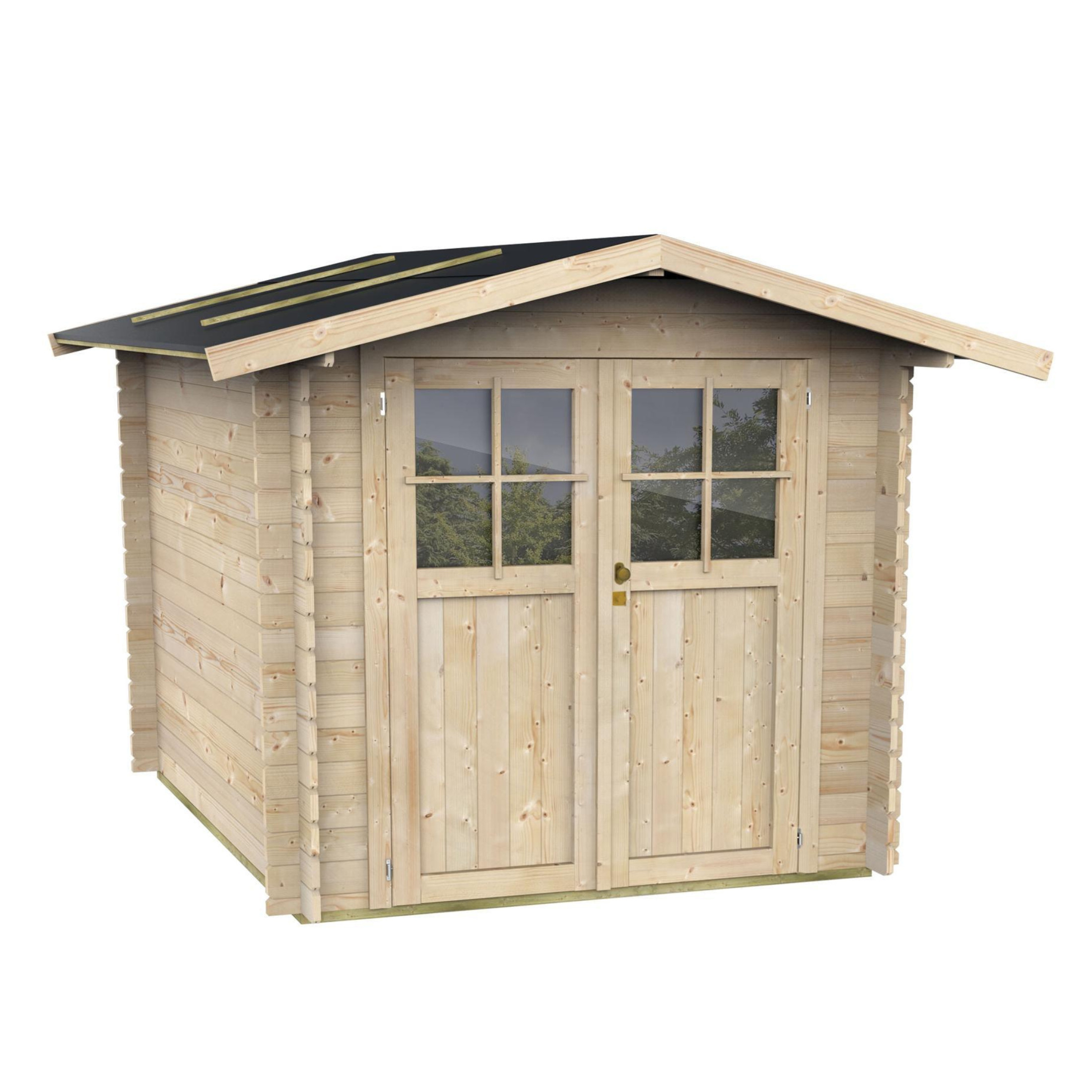 Abri de jardin en bois "Opéra" 215x180 cm 207h porte double vitrage