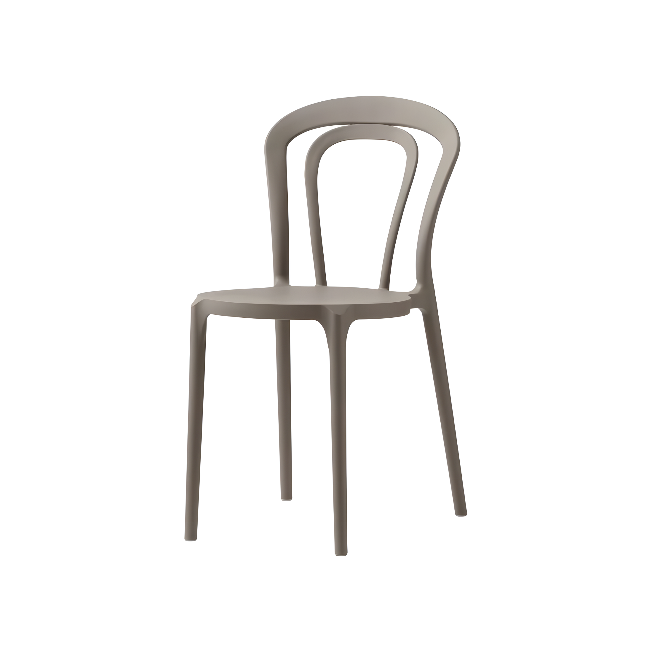 Set di sedie moderne "Caffè" in polipropilene impilabili per esterno e interno cm 53x53 83h
