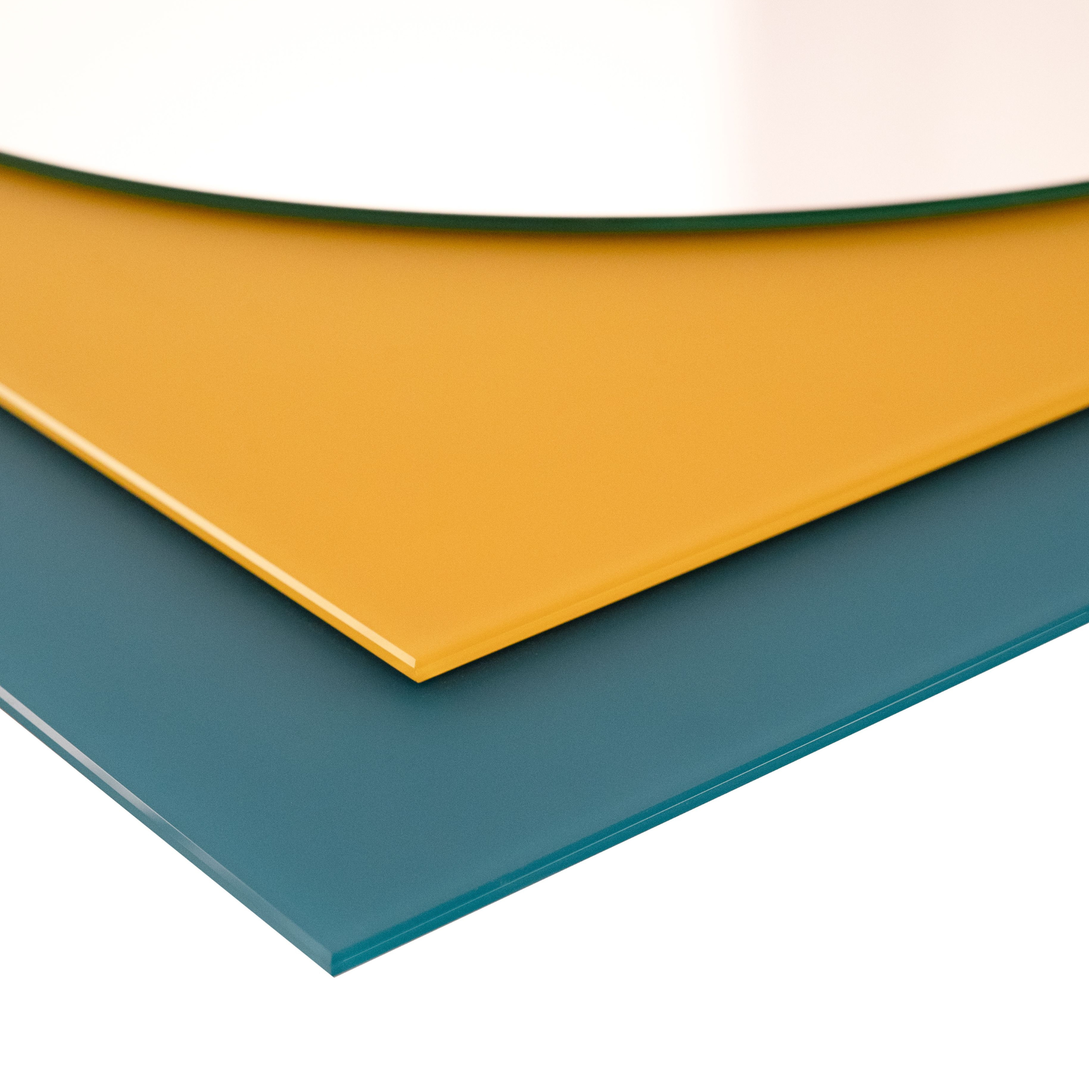 Miroir mural "Shanti", panneaux ronds en verre satiné 70x2 cm 57h
