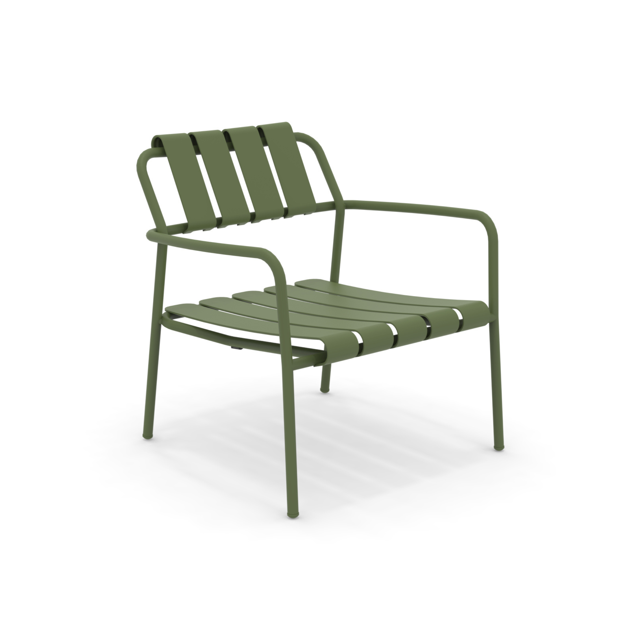 Poltrona bassa da giardino in alluminio "Verdea" sedia lounge cm 72x70 76h