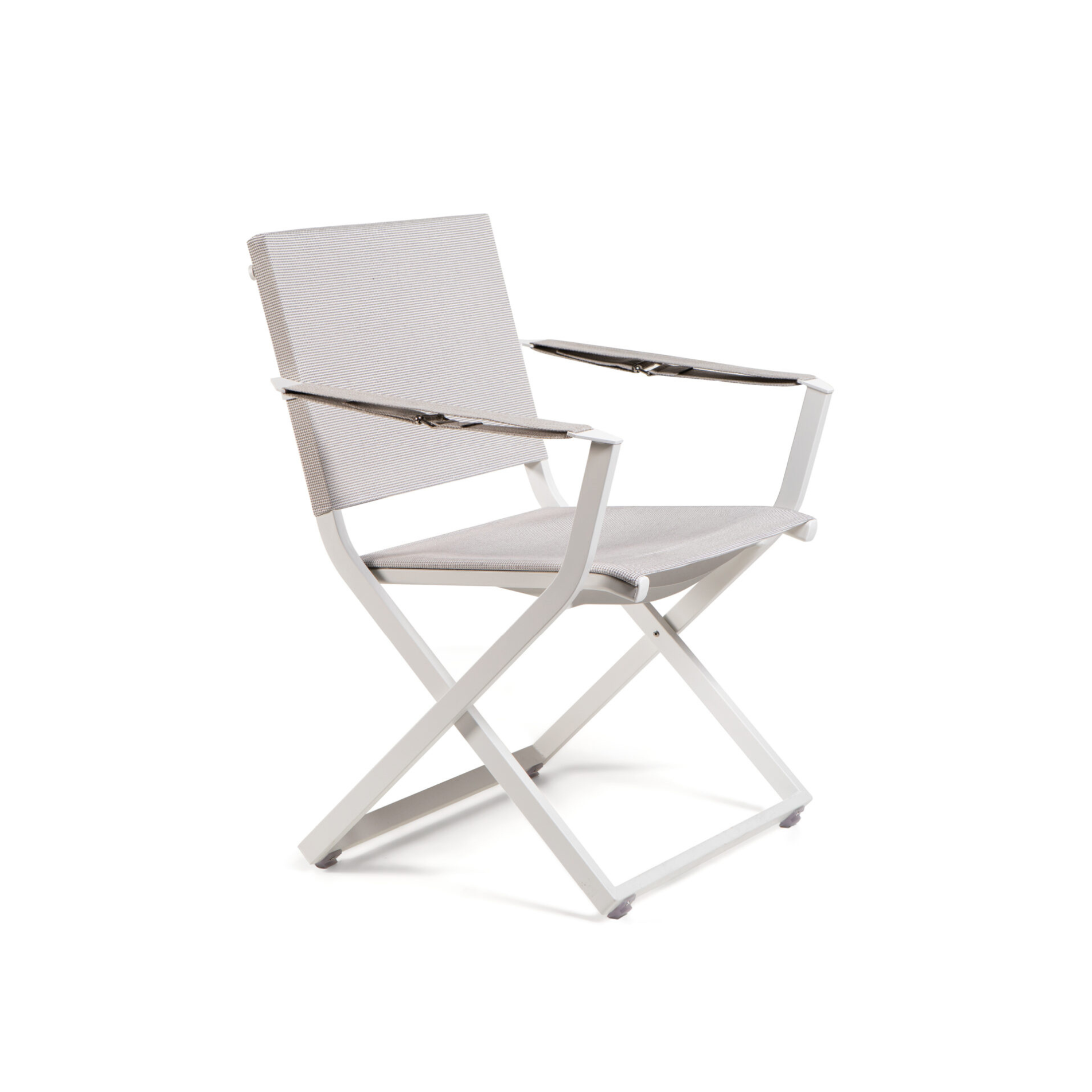 Fauteuil de jardin pliant "Fellini" avec dossier et assise en tissu 64x61 cm 86h