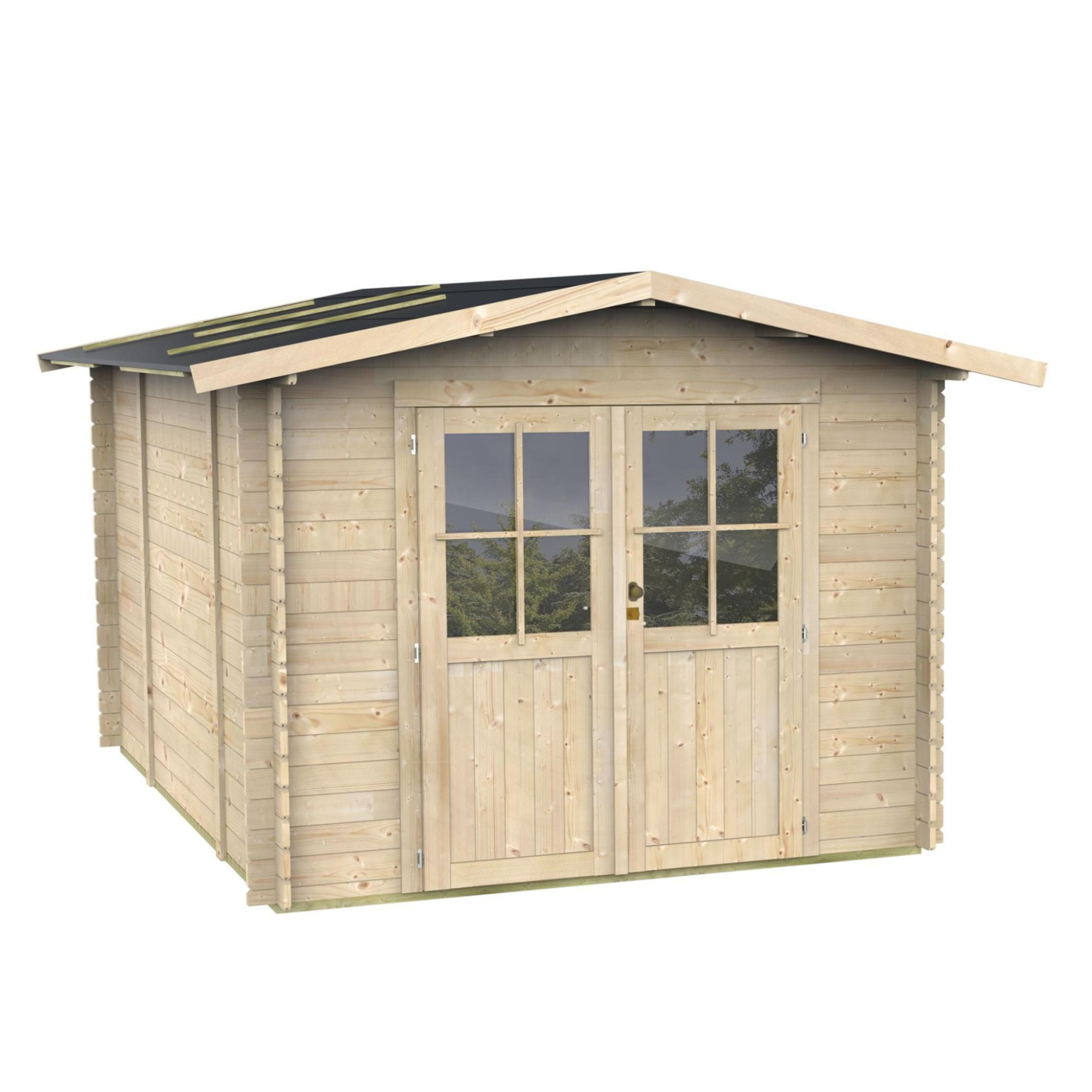 Abri de jardin en bois "Opéra" 254x276 cm 218h porte double vitrage