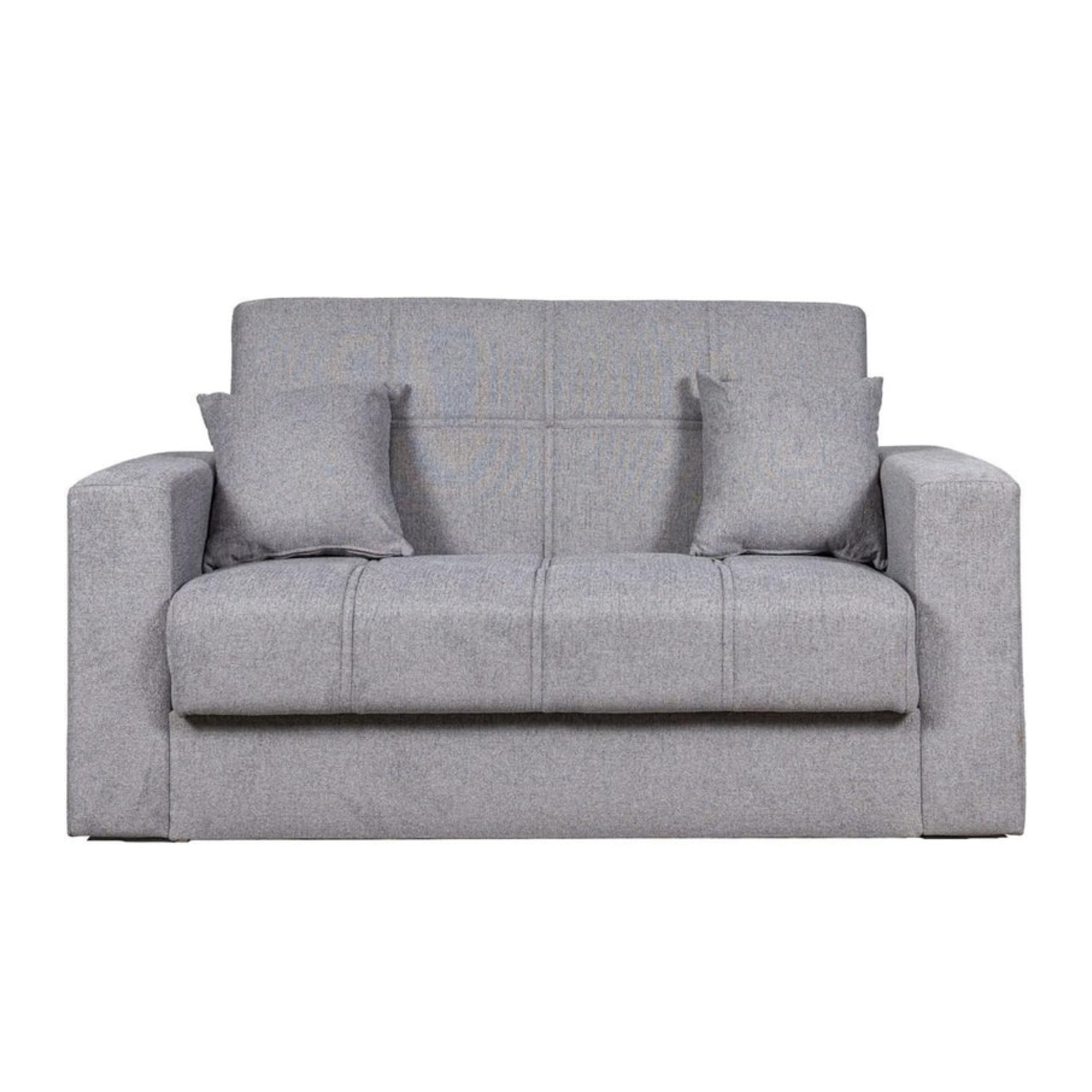 Divano 2 posti imbottito "Nora" con cassettone in tessuto cm 155x80 87h
