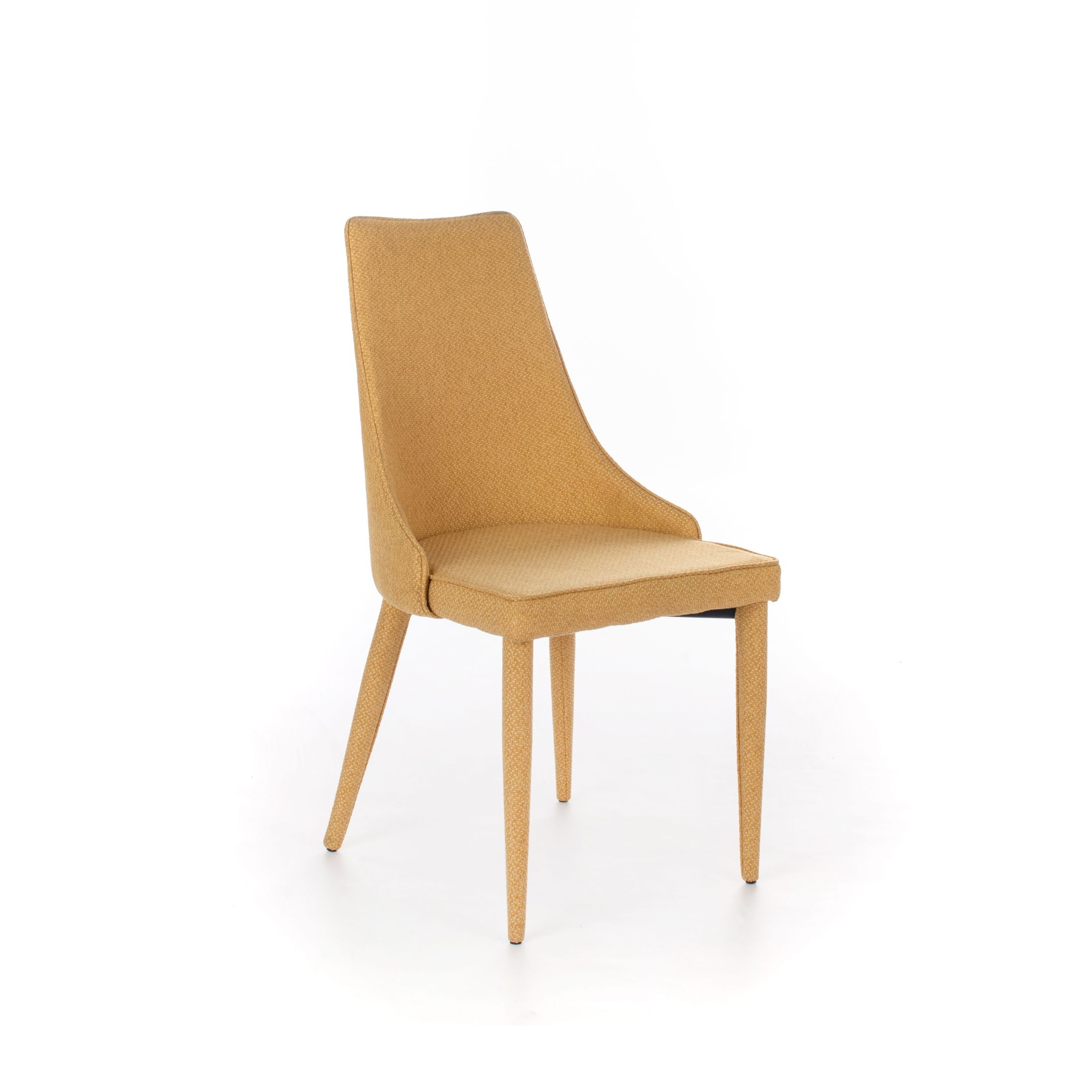 Set sedie imbottite "Myriam" poltrone moderne in tessuto cm 46x46 91h