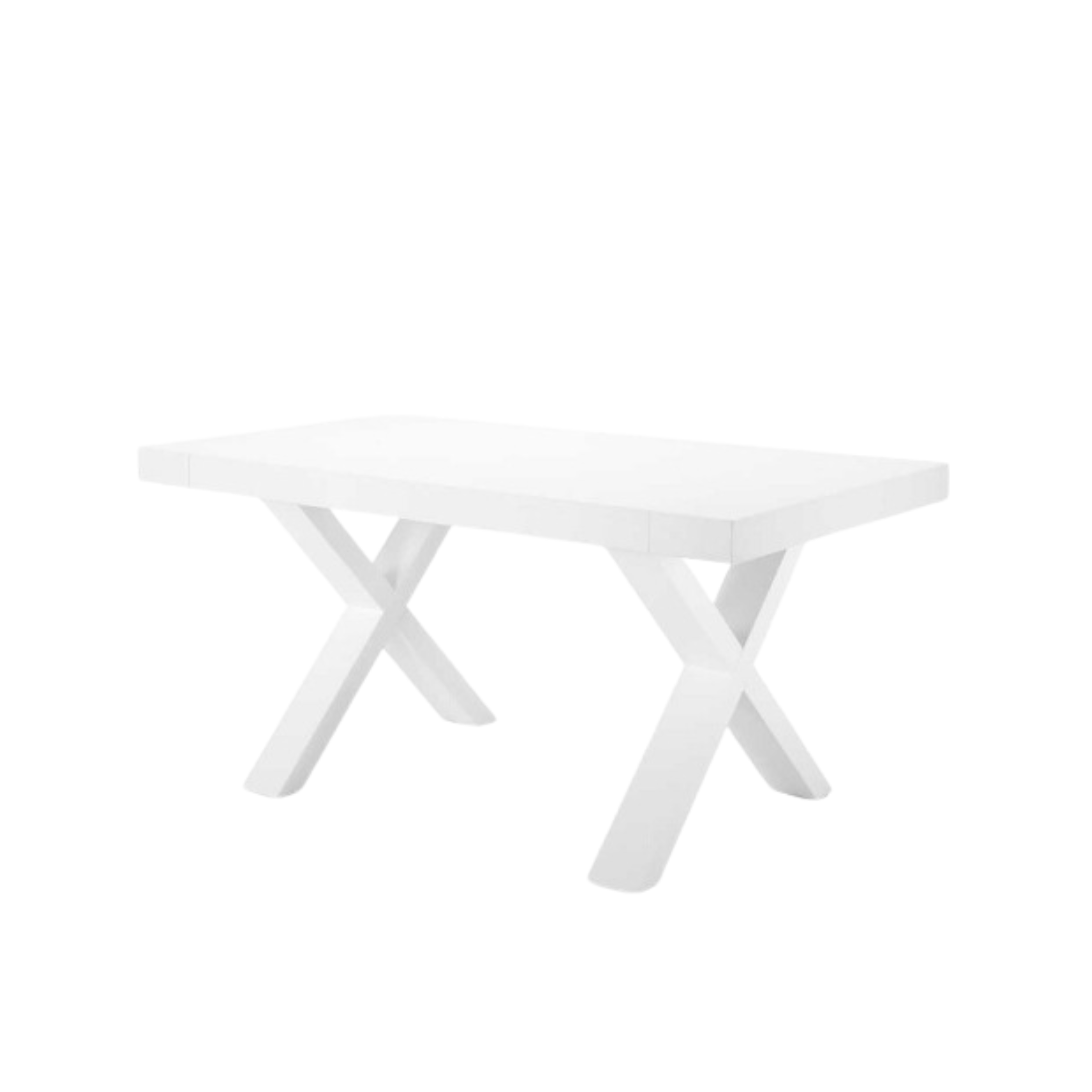 Tavolo allungabile da pranzo "Barton" con allunghe in laminato effetto legno cm 160/260x90 76h