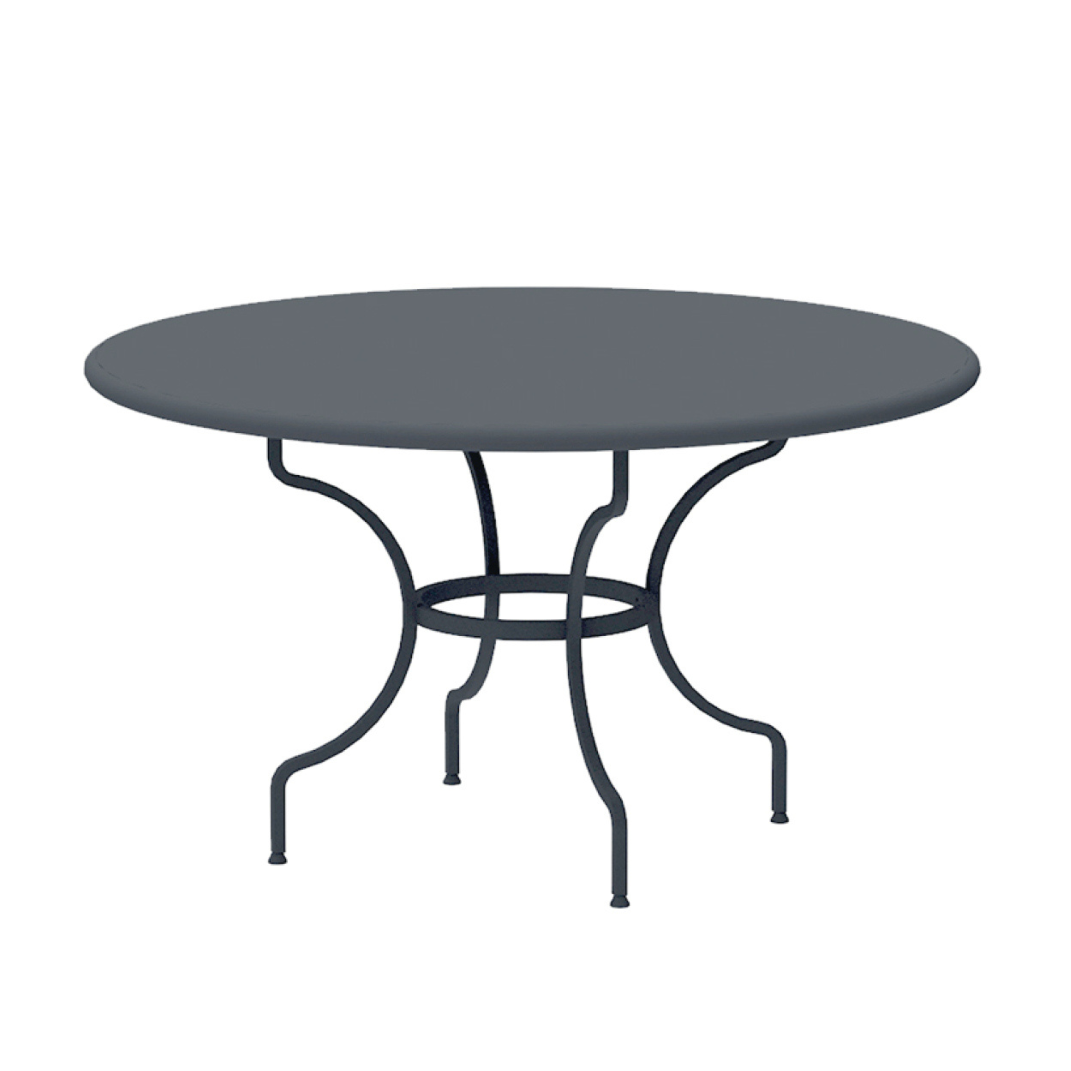 Tavolo tondo da pranzo in metallo zincato "Tosca" per giardino cm 145x145 75h